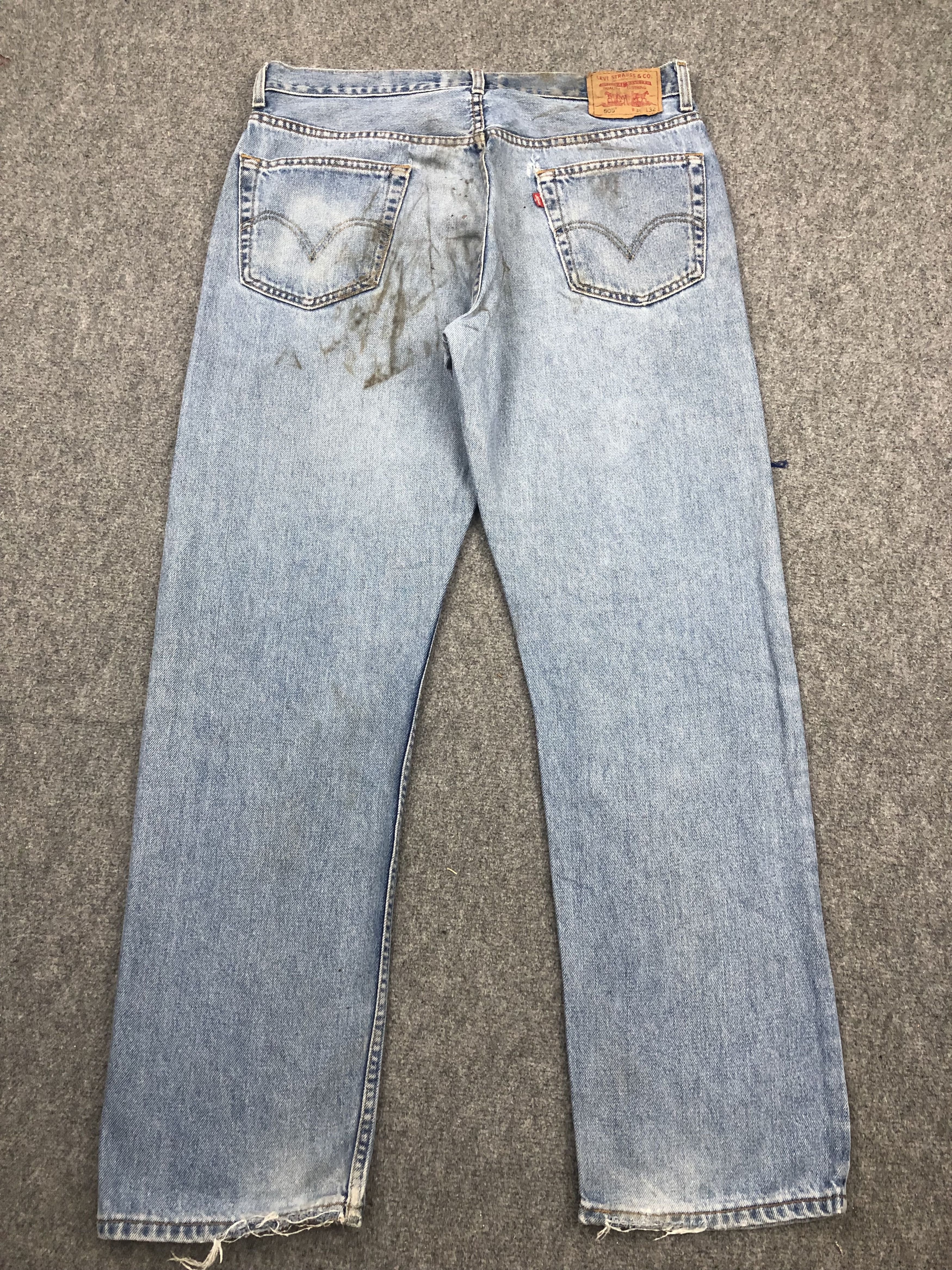 Levi's × Vintage Vintage 90s Levis 505 Faded Blue Jeans DP1548 Size US 33 - 3 Thumbnail