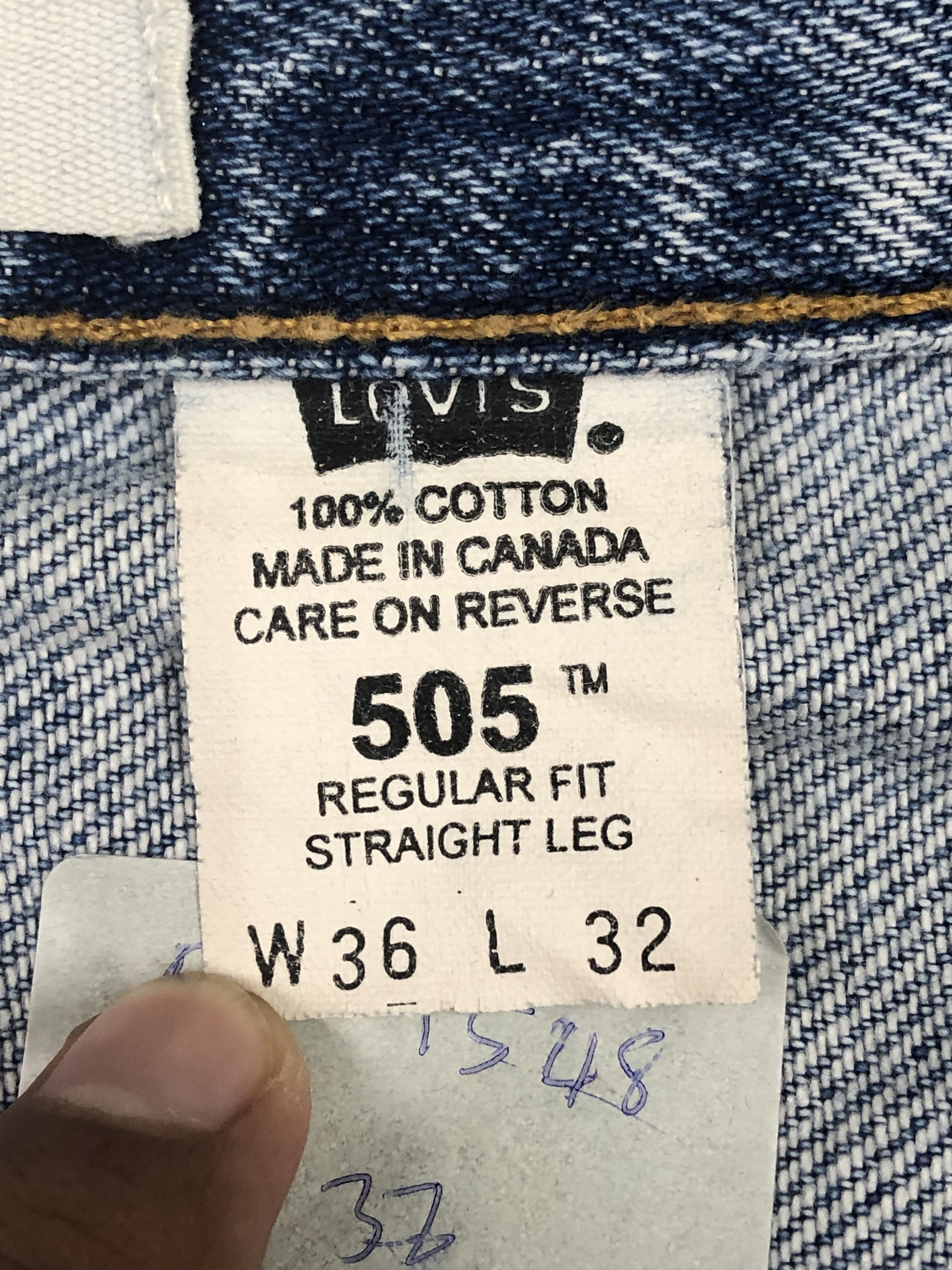 Levi's × Vintage Vintage 90s Levis 505 Faded Blue Jeans DP1548 Size US 33 - 6 Thumbnail