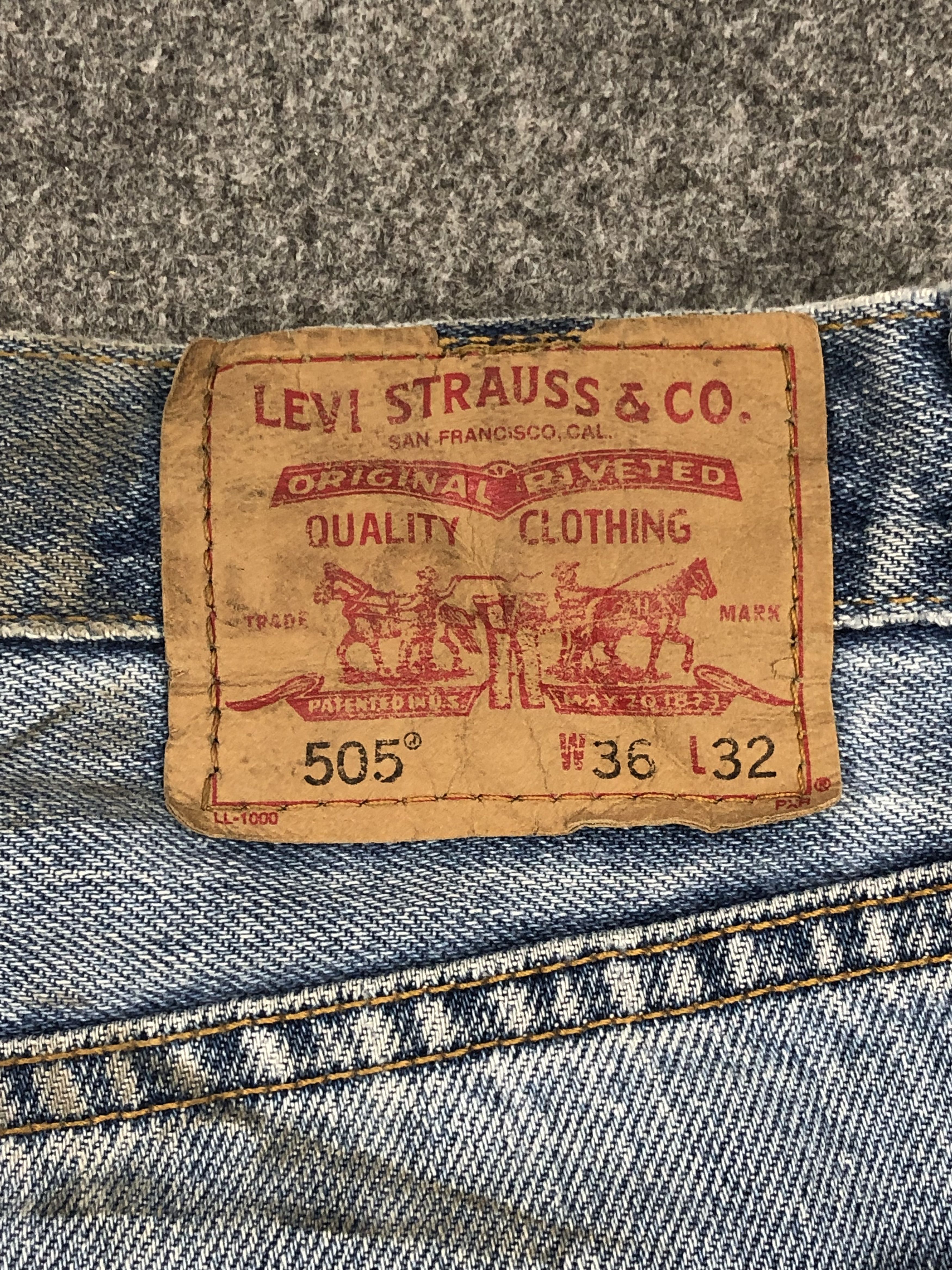 Levi's × Vintage Vintage 90s Levis 505 Faded Blue Jeans DP1548 Size US 33 - 5 Thumbnail