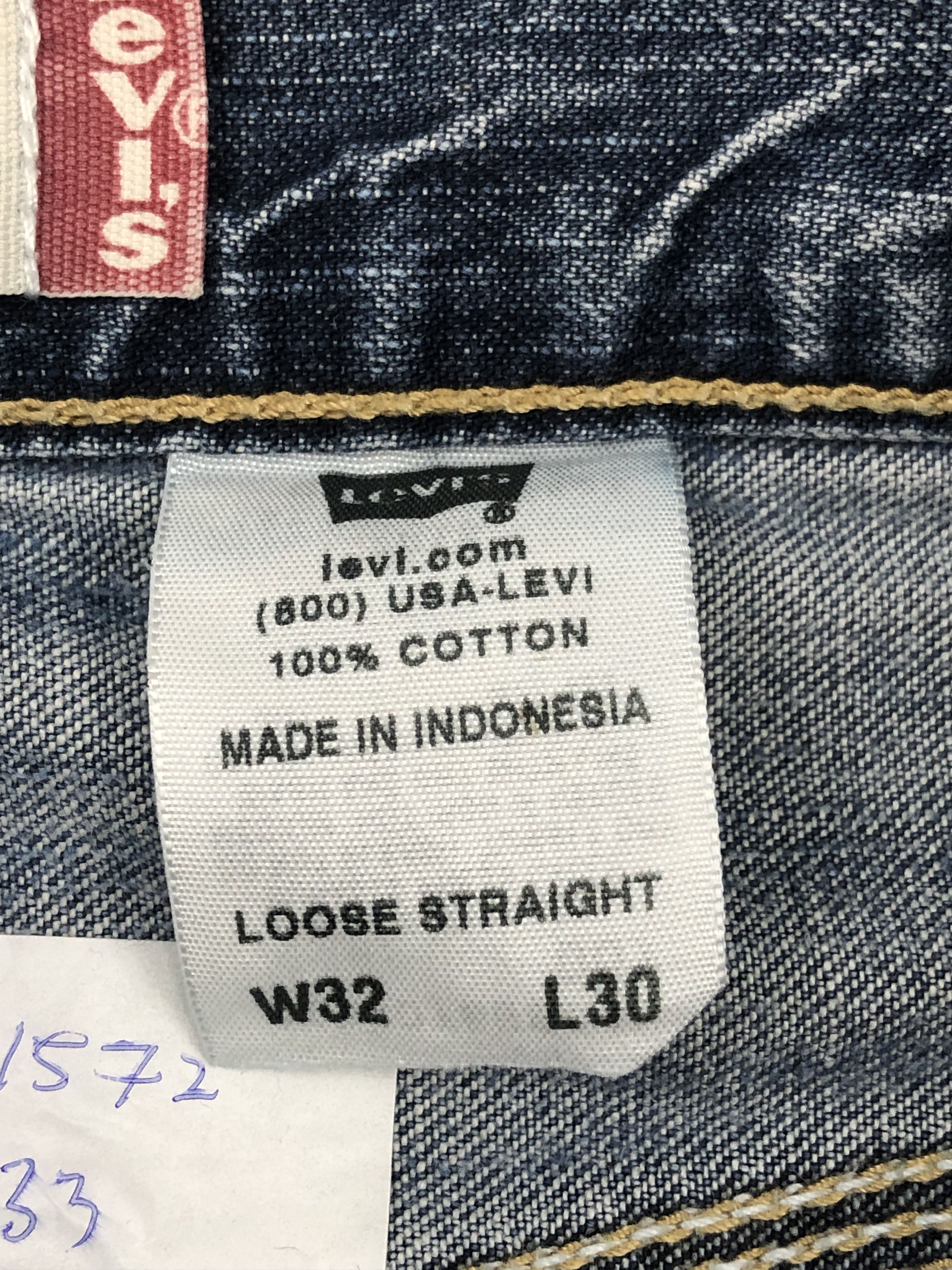Levi's × Vintage Vintage Levis Carpenter Faded Jeans DP1572 Size US 33 - 7 Thumbnail