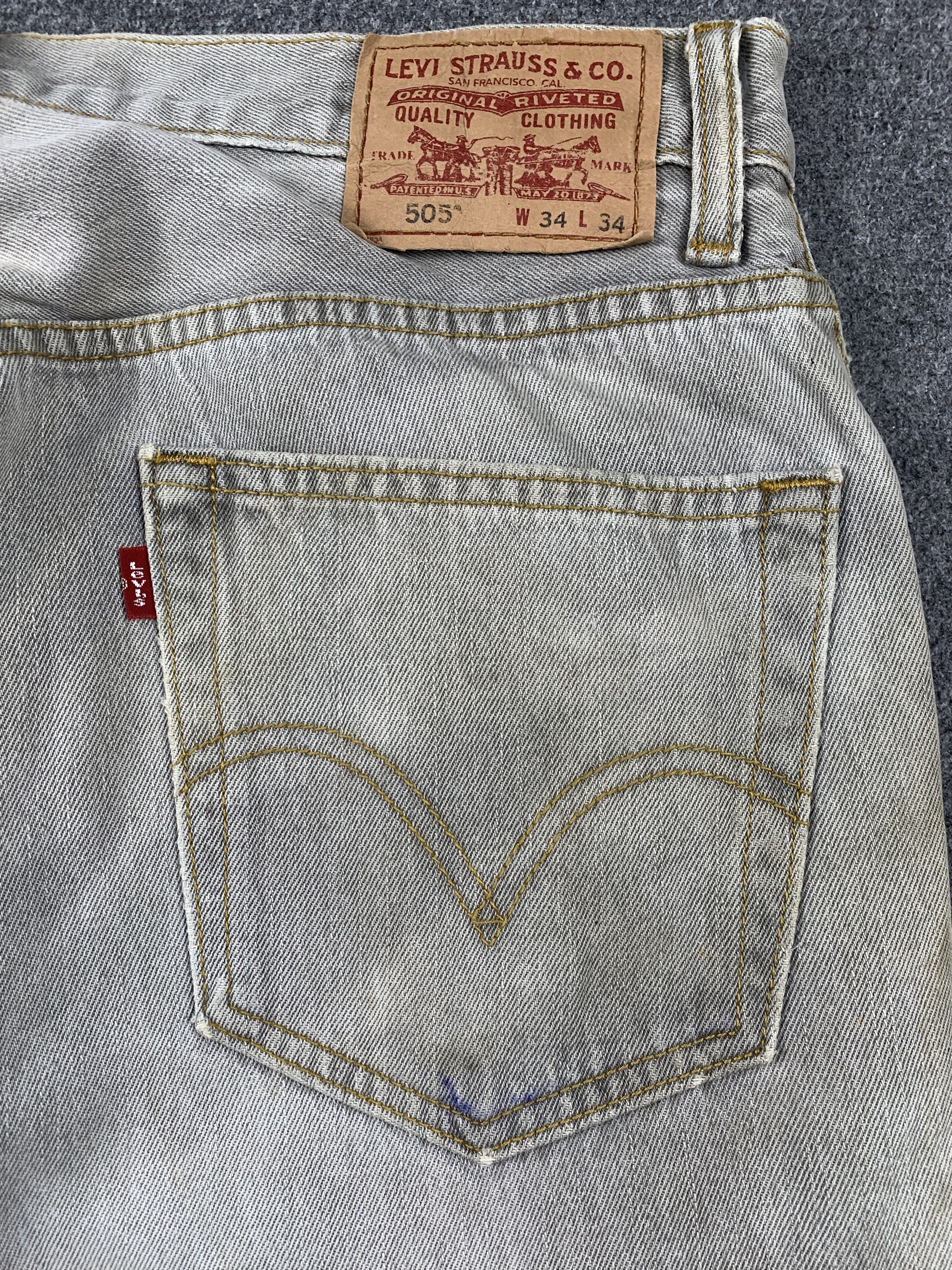 Levi's Vintage Levis 505 Faded Black Jeans DP2034 Size US 33 - 15 Thumbnail