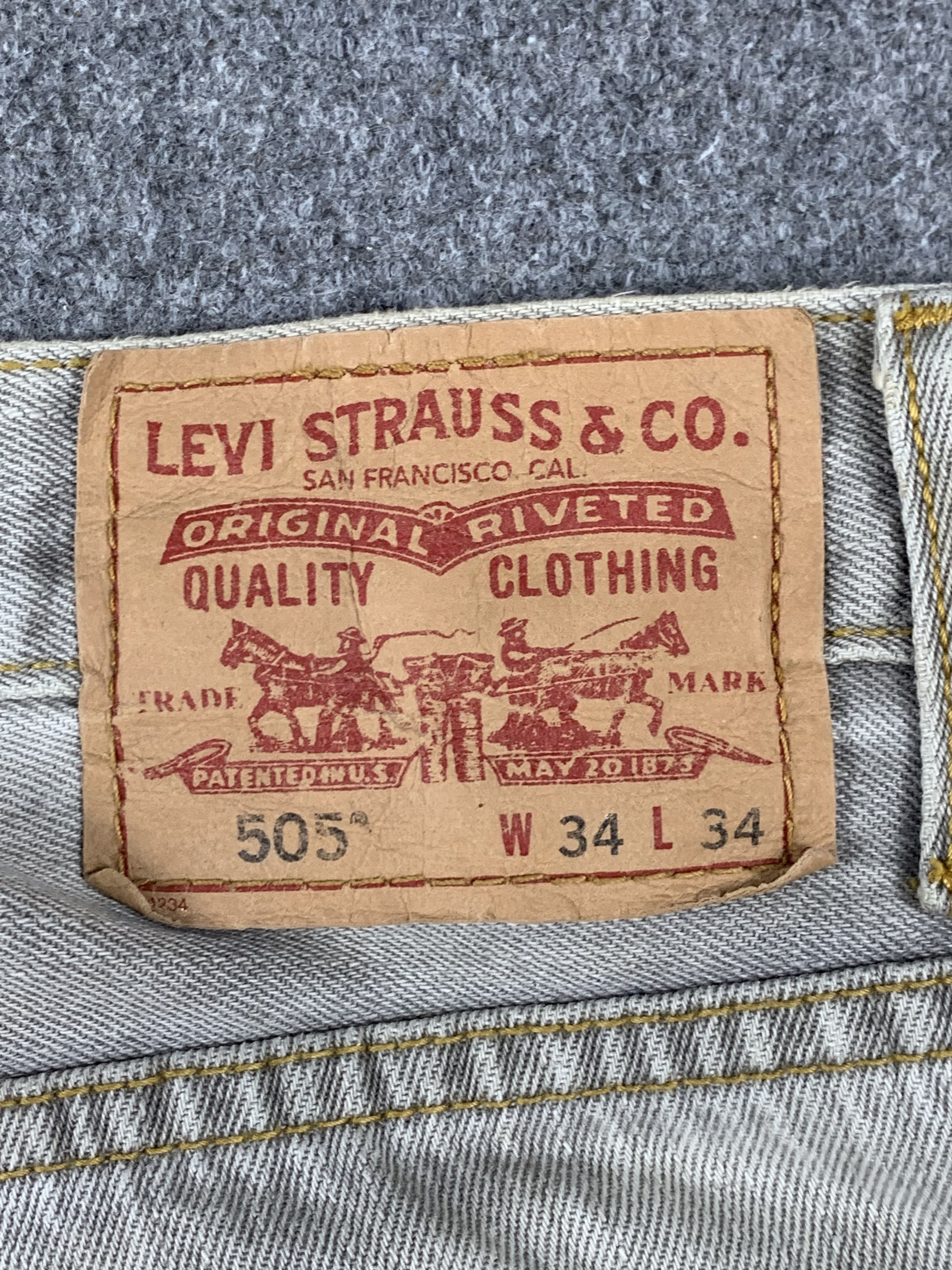 Levi's Vintage Levis 505 Faded Black Jeans DP2034 Size US 33 - 5 Thumbnail