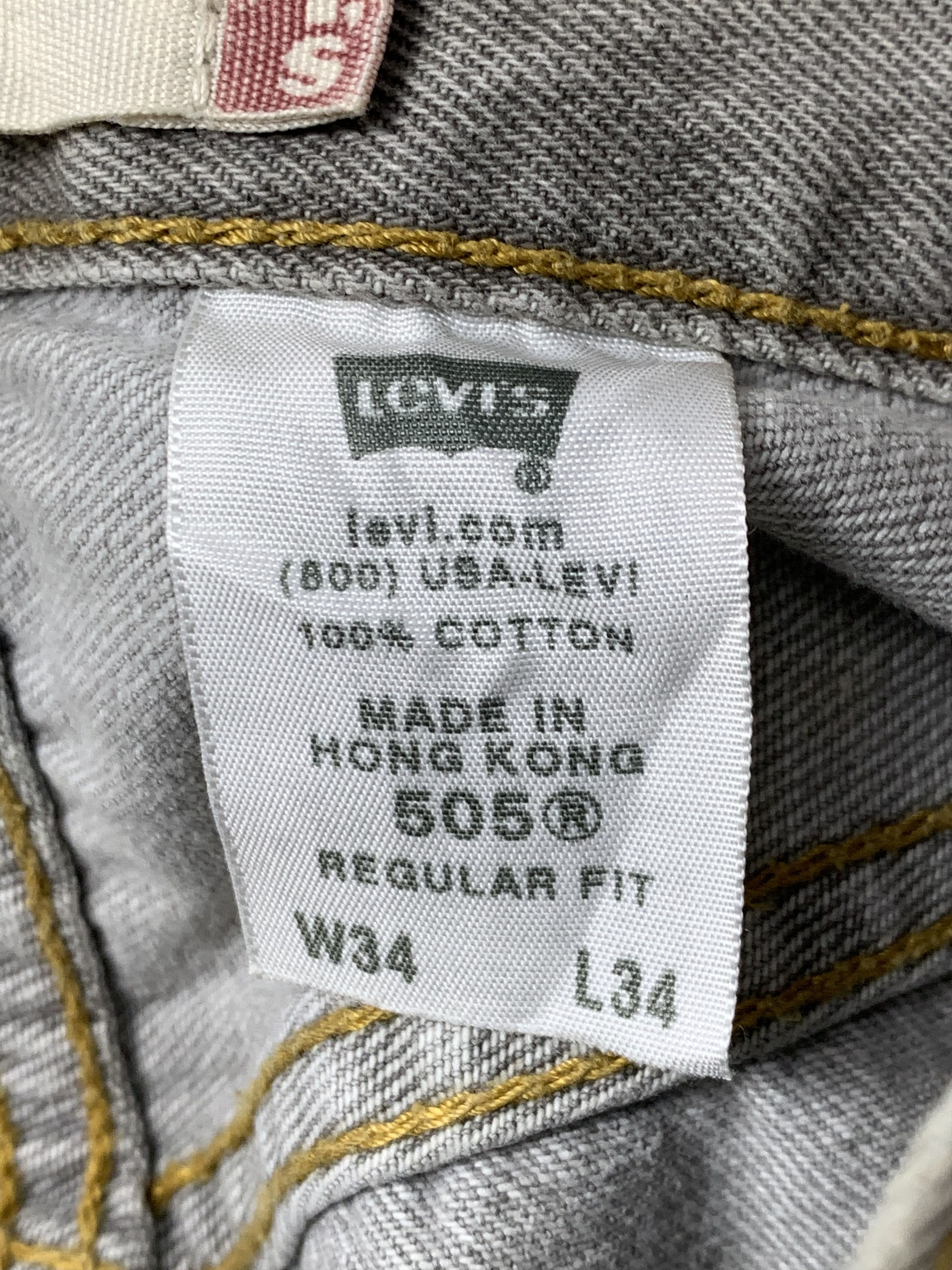 Levi's Vintage Levis 505 Faded Black Jeans DP2034 Size US 33 - 7 Thumbnail