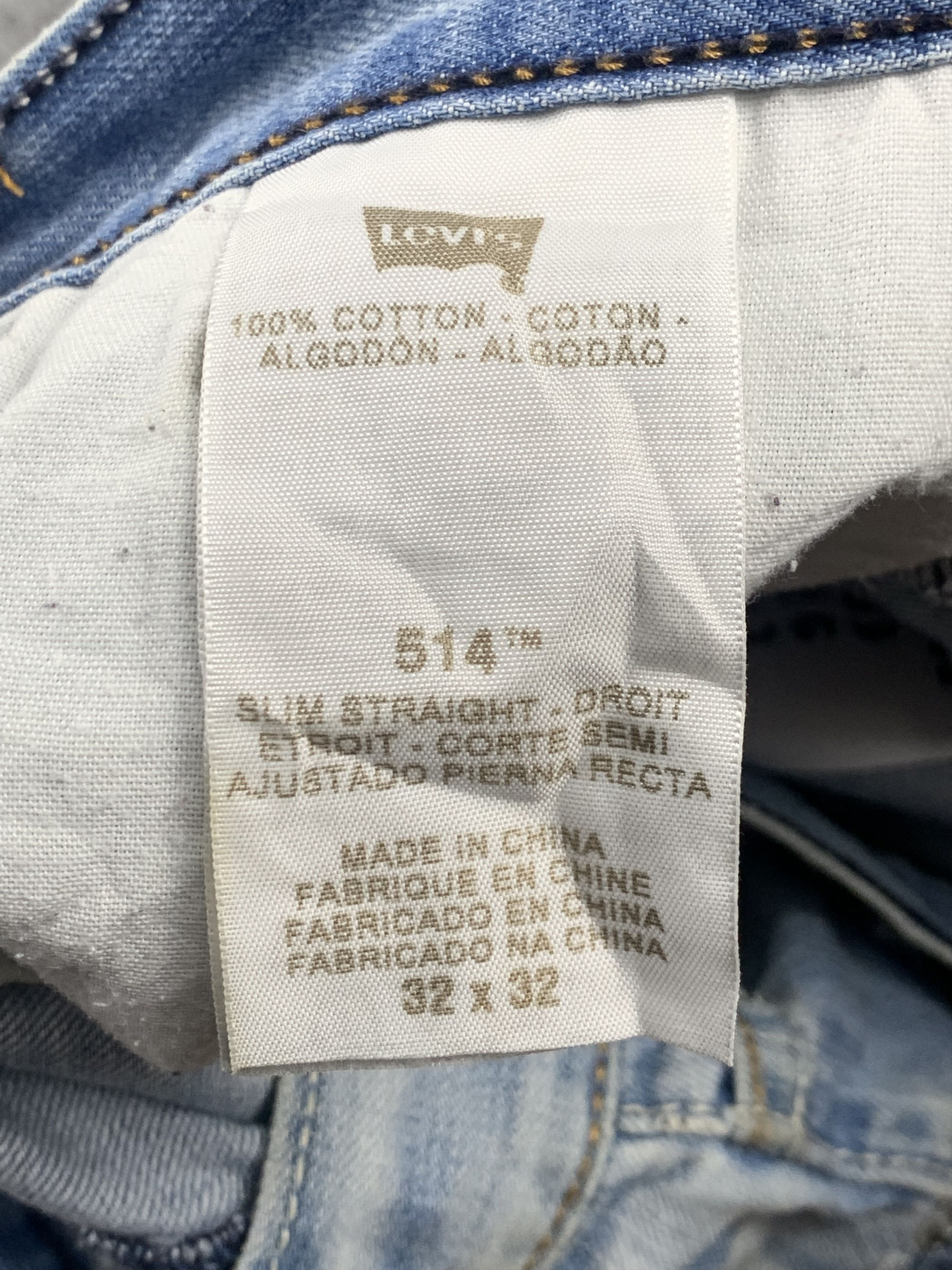 Levi's Vintage Levis 514 Light Wash Jeans DP2042 Size US 33 - 8 Thumbnail