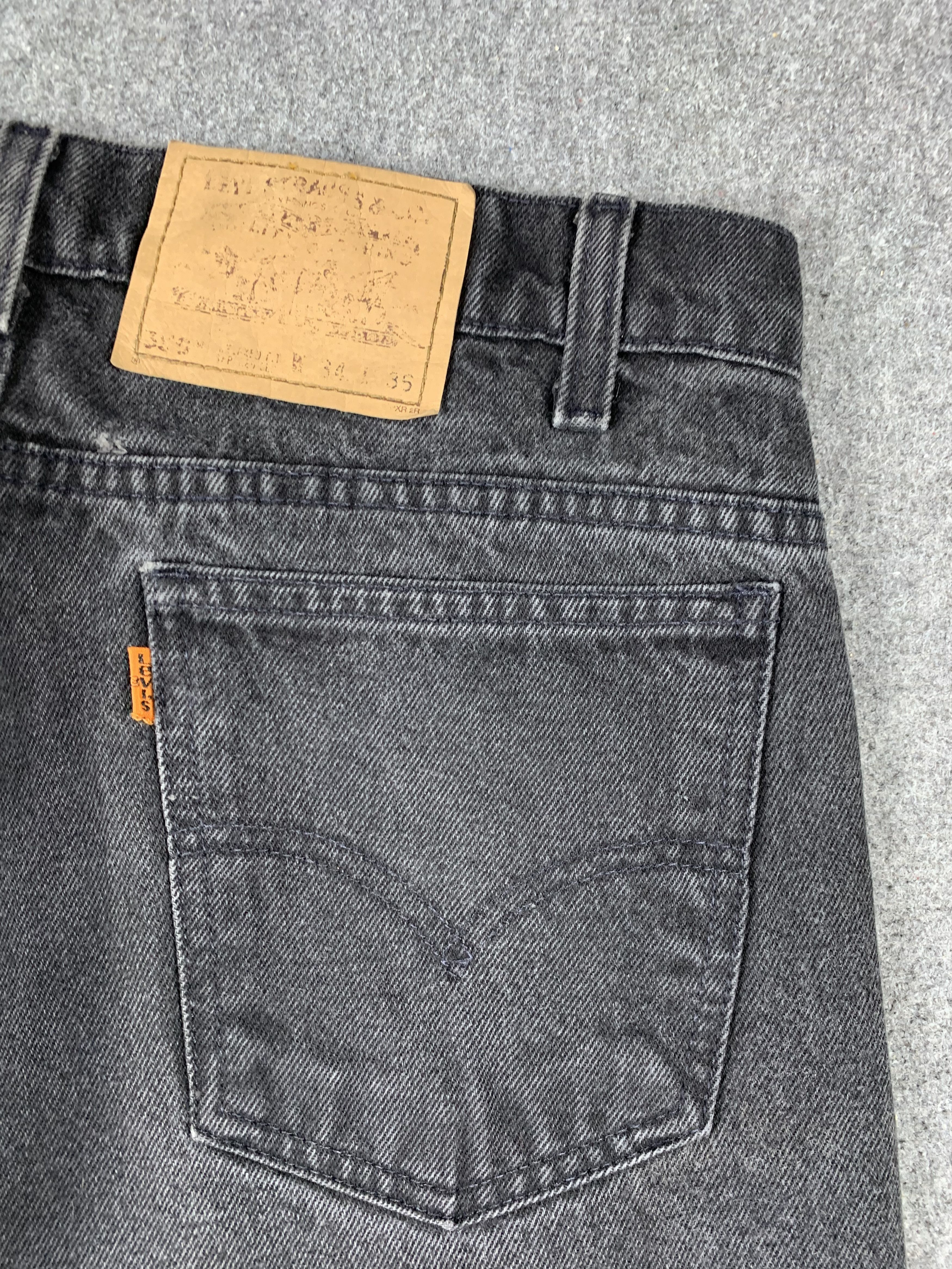 Levi's Vintage 90s Levis 550 Orange Tab Faded Black Jeans DP2128 Size US 33 - 13 Thumbnail