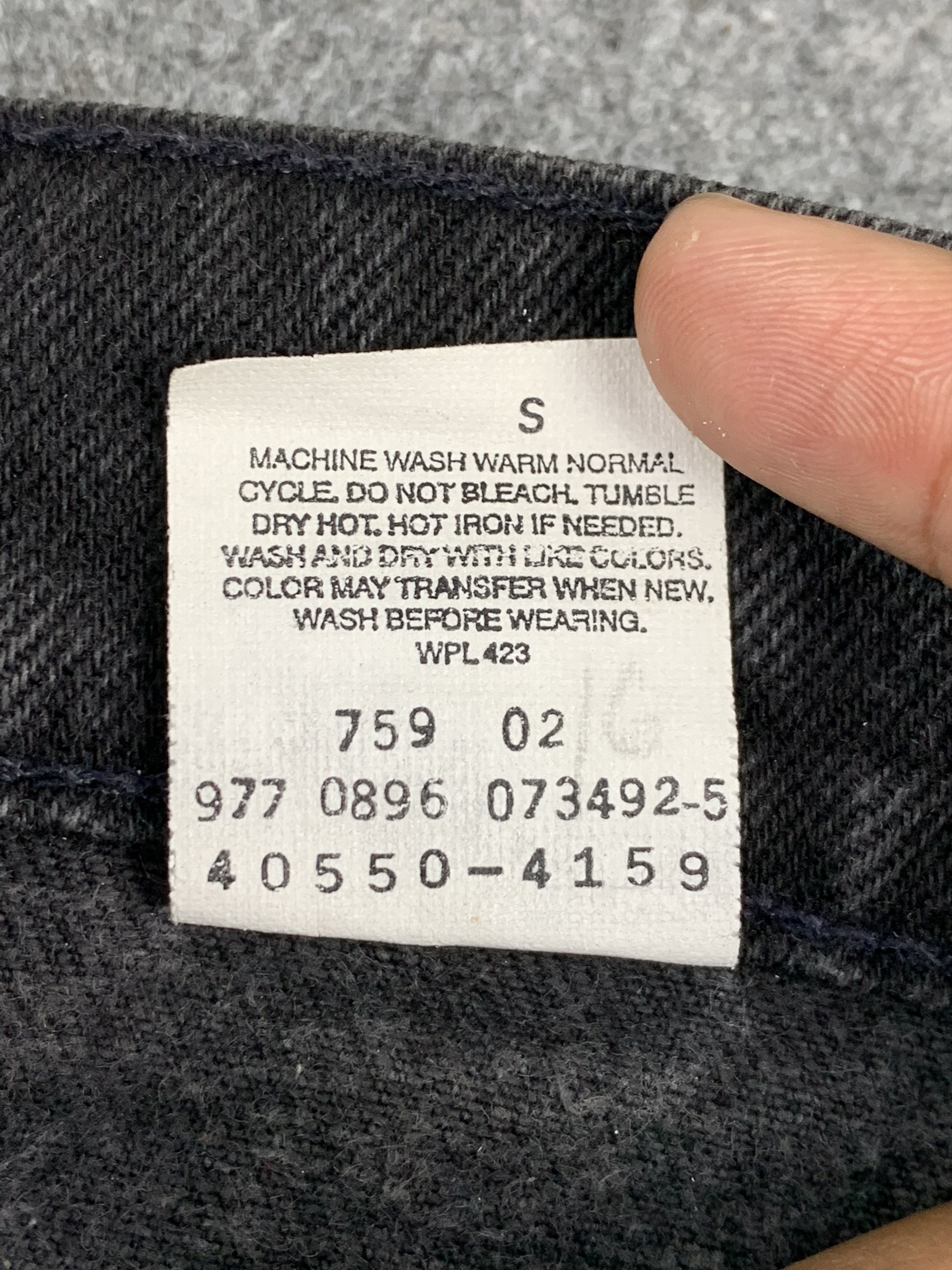 Levi's Vintage 90s Levis 550 Orange Tab Faded Black Jeans DP2128 Size US 33 - 12 Thumbnail