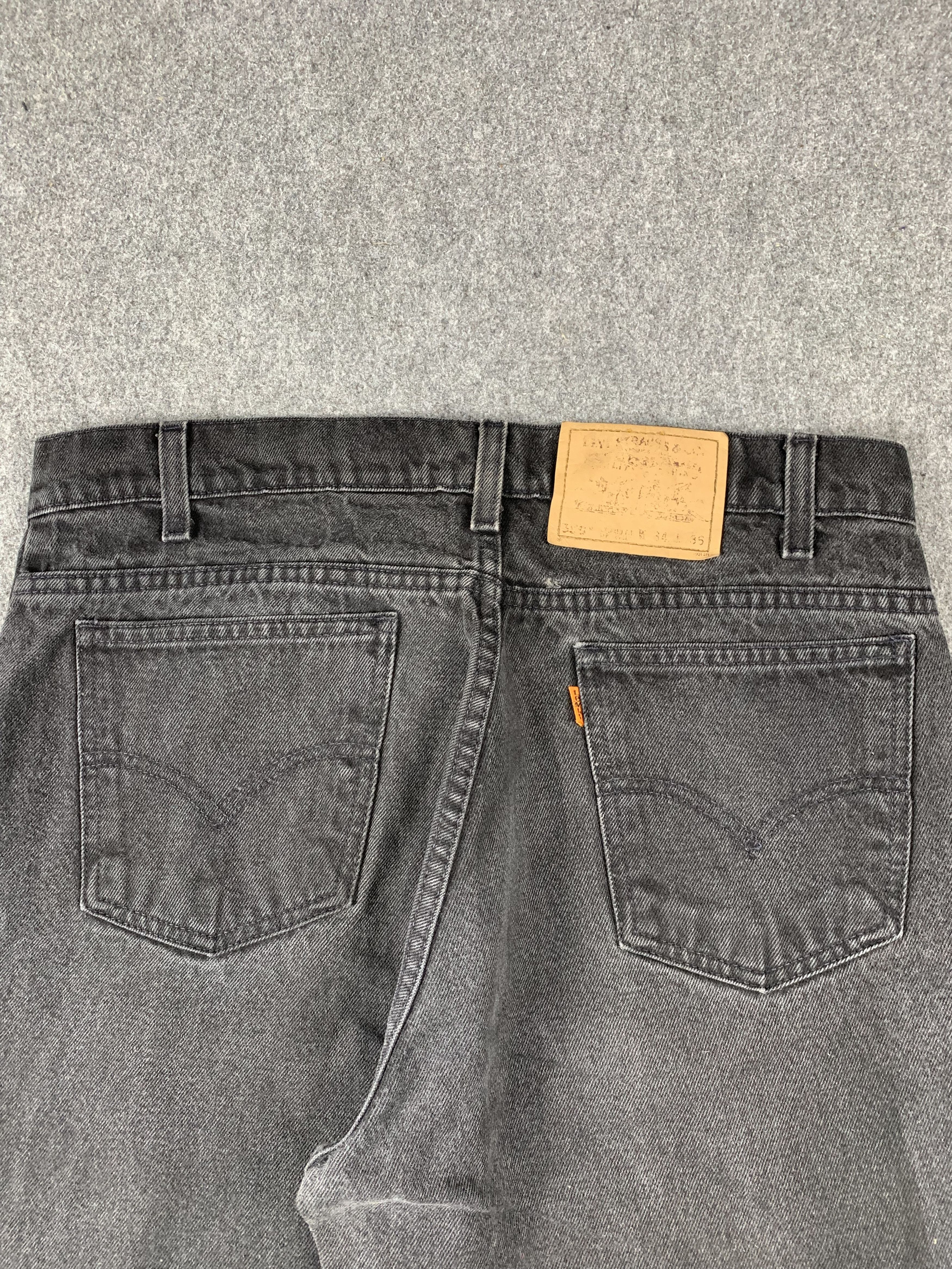 Levi's Vintage 90s Levis 550 Orange Tab Faded Black Jeans DP2128 Size US 33 - 4 Thumbnail