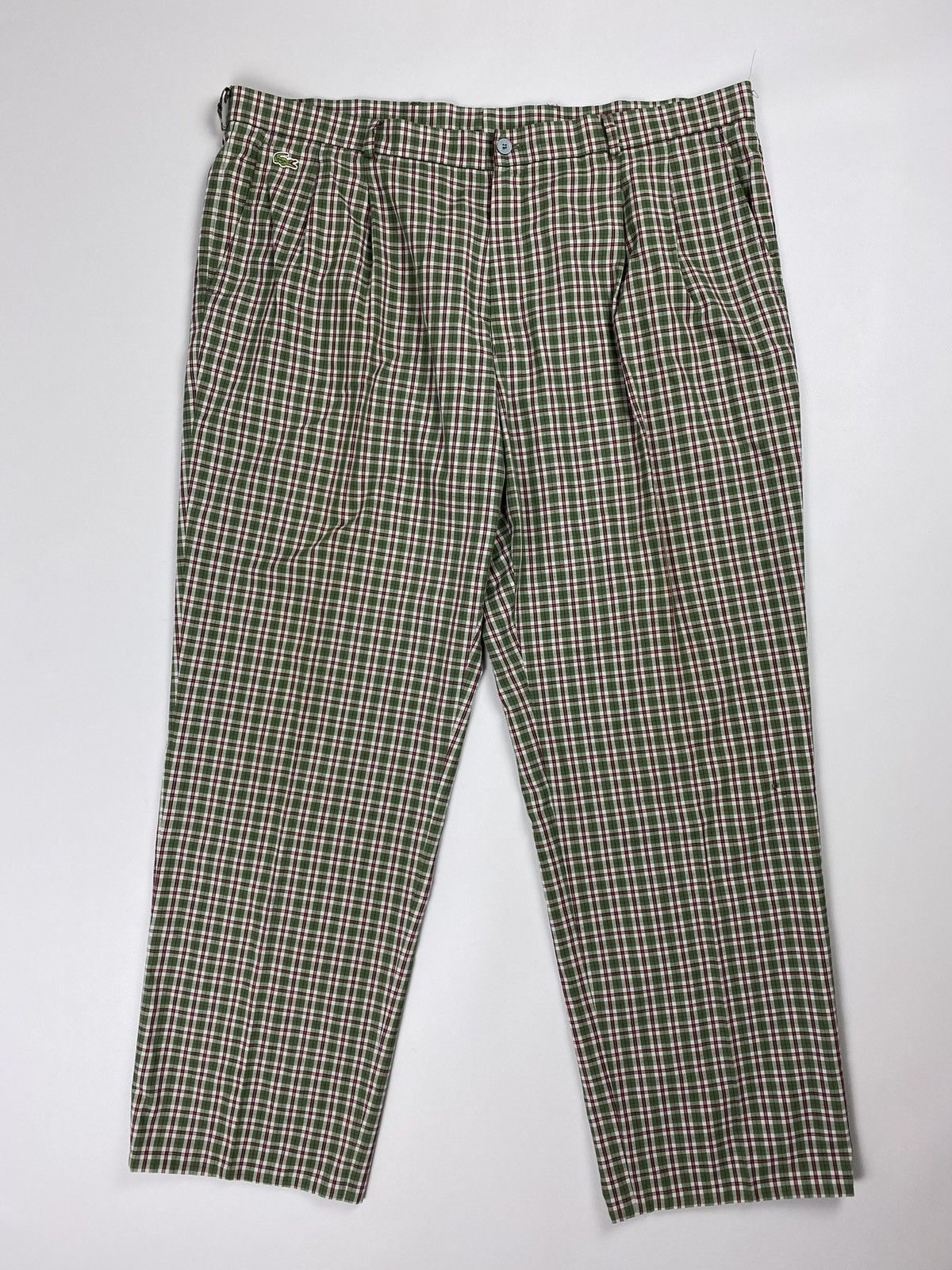90s〜 LACOSTE plaid baggy slacks Lacoste × Vintage Vintage 80s Chemise Lacoste Plaid Checked