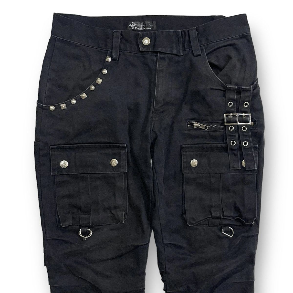 Le Grande Bleu (L.G.B.) Devil N Bass Bondage Punk PantZipped Black Regular Size US 30 / EU 46 - 5 Thumbnail