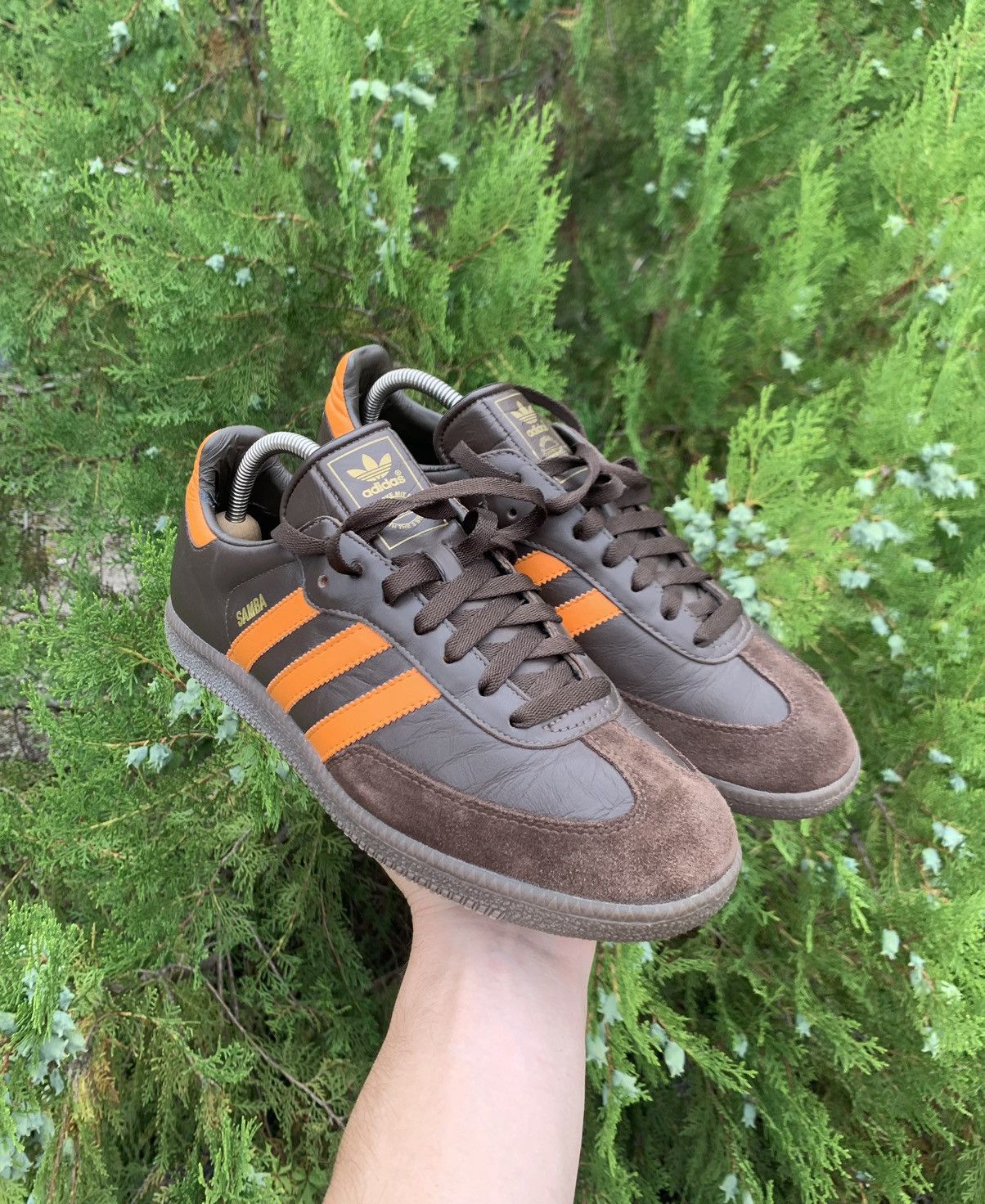 Adidas samba orange on sale black