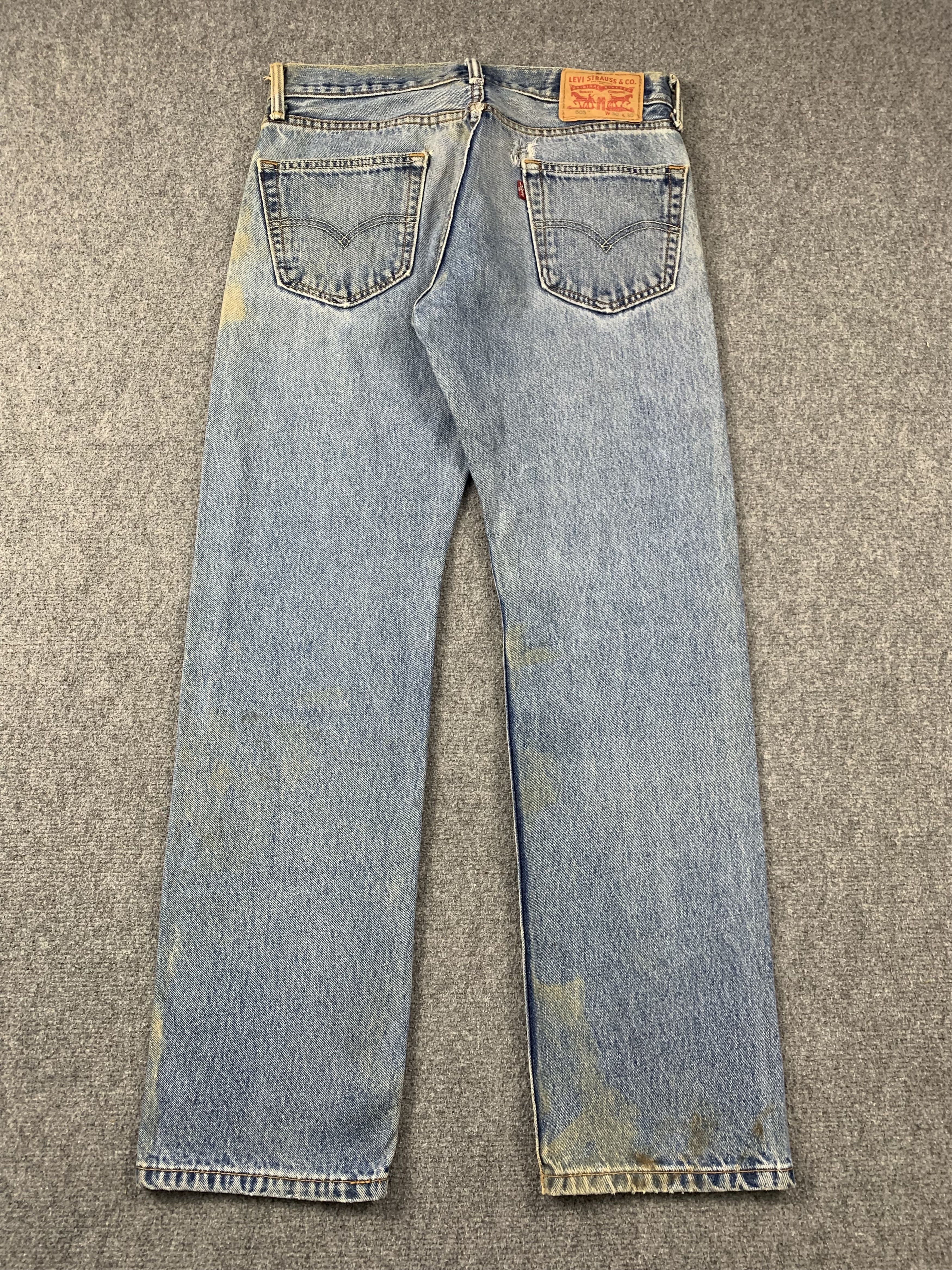 Levi's × Vintage Vintage Levis 505 Faded Blue Jeans Size US 30 / EU 46 - 2 Thumbnail