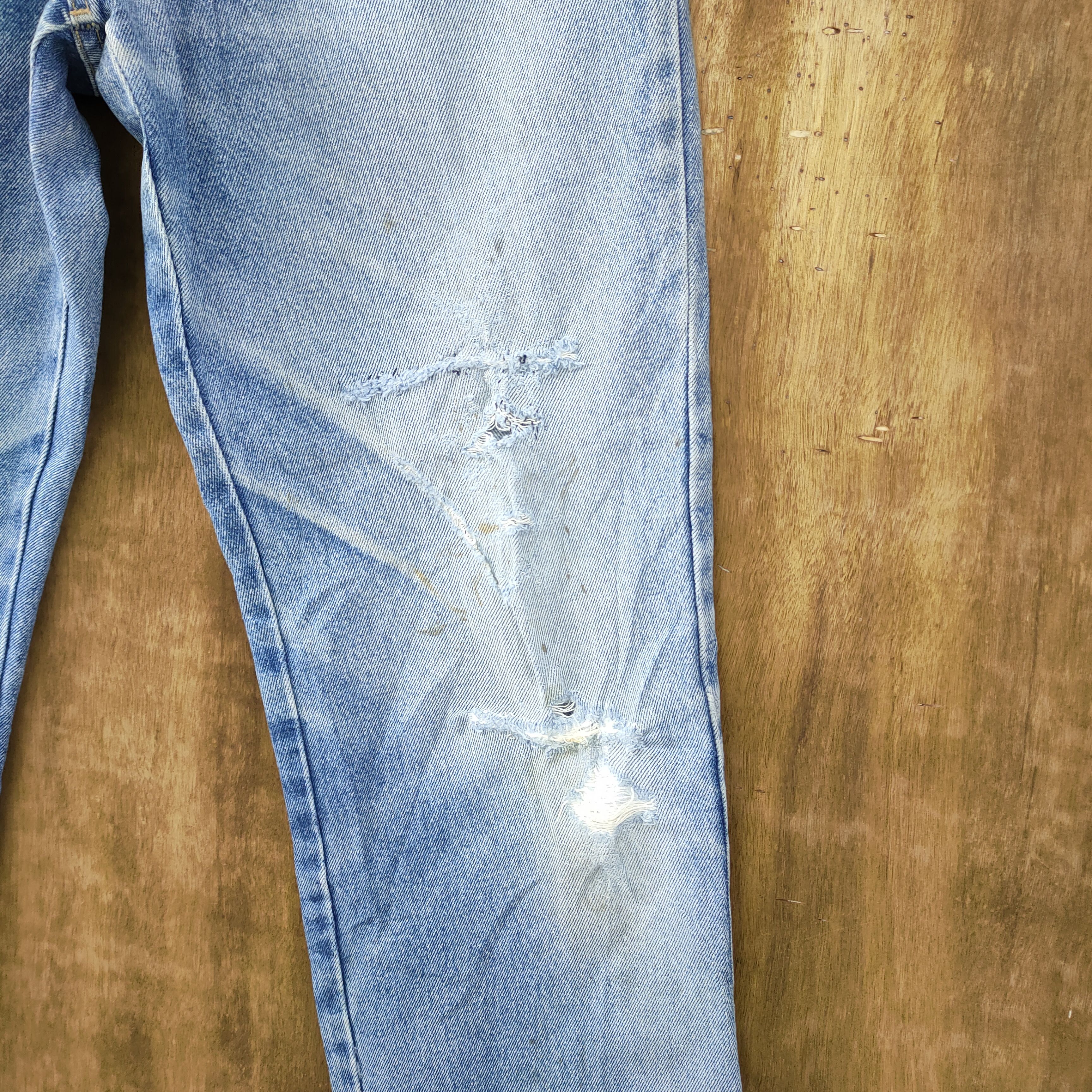 Uniqlo VINTAGE 90' UNIQLO WAREHOUSE FADED RIPPED DENIM JEANS PANTS Size US 30 / EU 46 - 4 Thumbnail