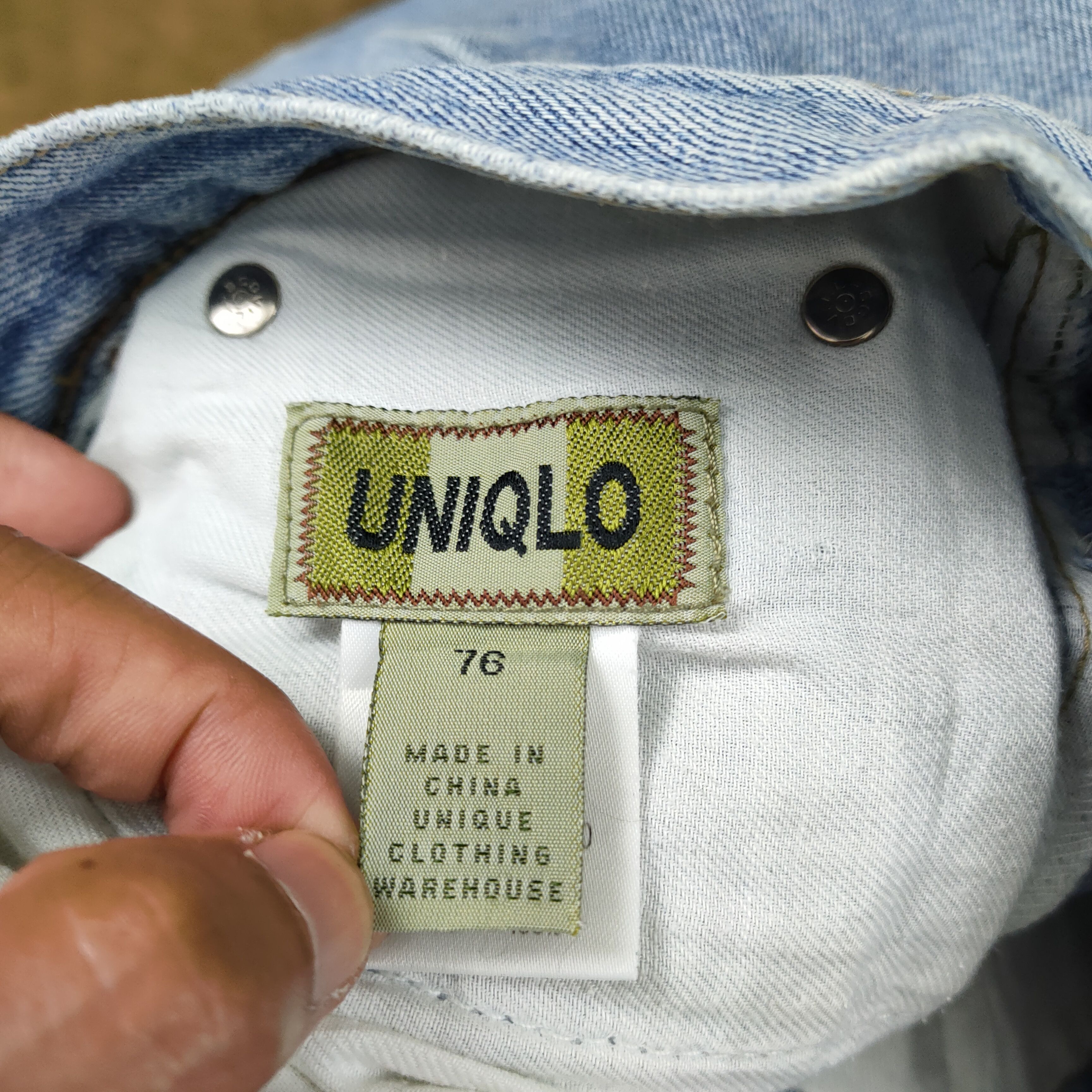 Uniqlo VINTAGE 90' UNIQLO WAREHOUSE FADED RIPPED DENIM JEANS PANTS Size US 30 / EU 46 - 14 Thumbnail