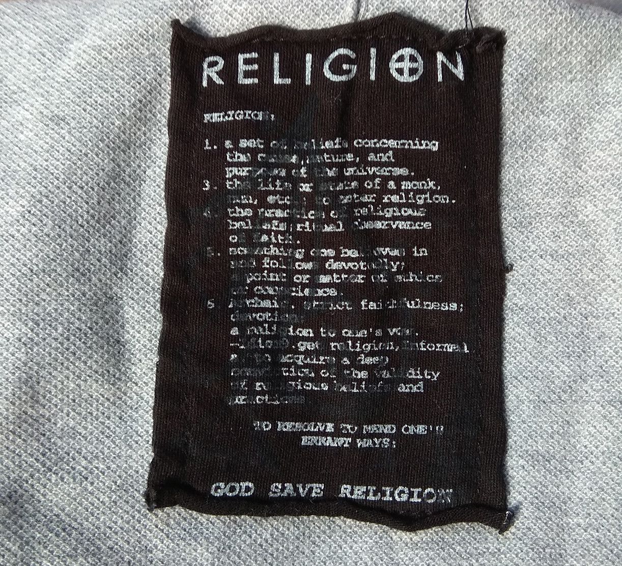 Other RELIGION longsleeve polo skeleton and cross on the back Size US L / EU 52-54 / 3 - 5 Thumbnail
