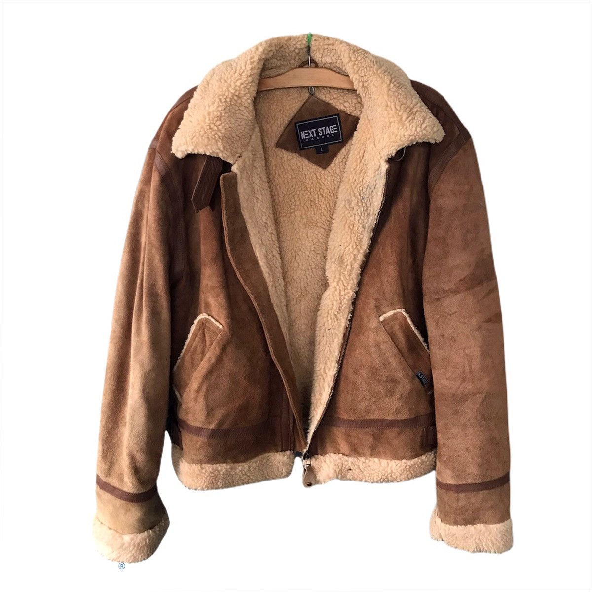 Vintage Next stage Sherpa leather jacket Size US L / EU 52-54 / 3 - 1 Thumbnail