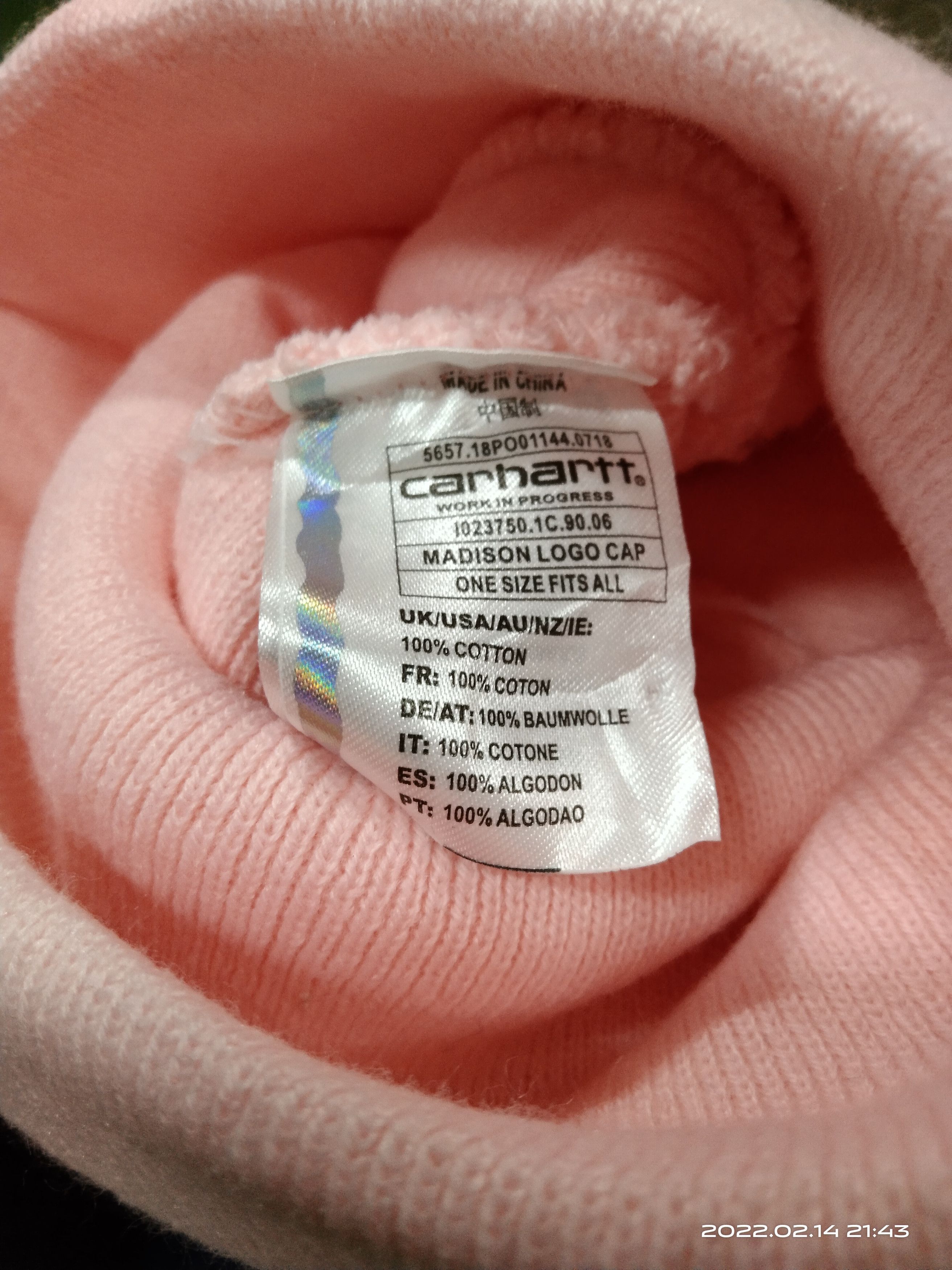 Carhartt CARHATT LIGHT PINK BEANIE HAT Size ONE SIZE - 4 Thumbnail