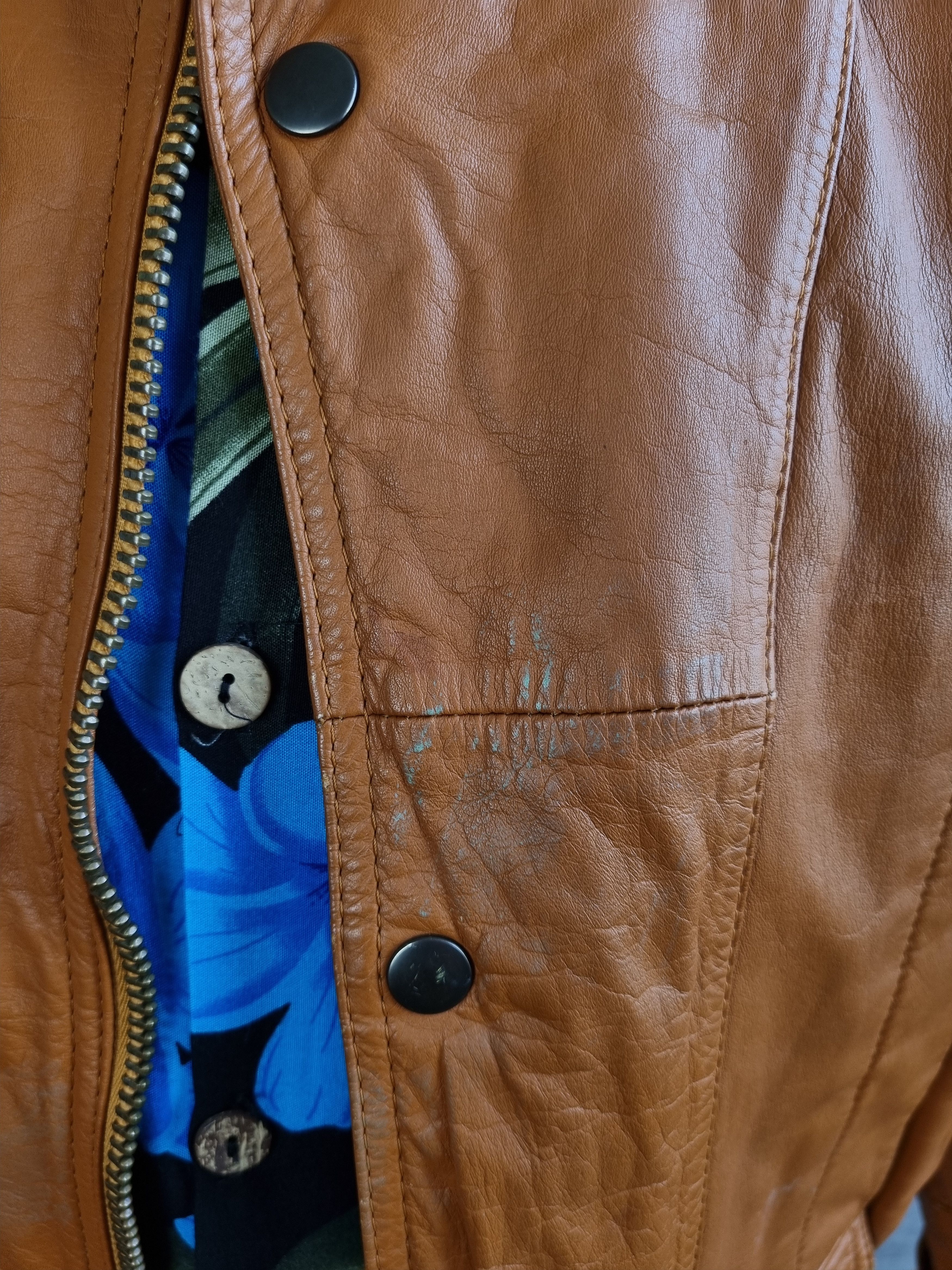Vintage Rare 80s Real TAXI Driver Leather Jacket Size US M / EU 48-50 / 2 - 6 Thumbnail