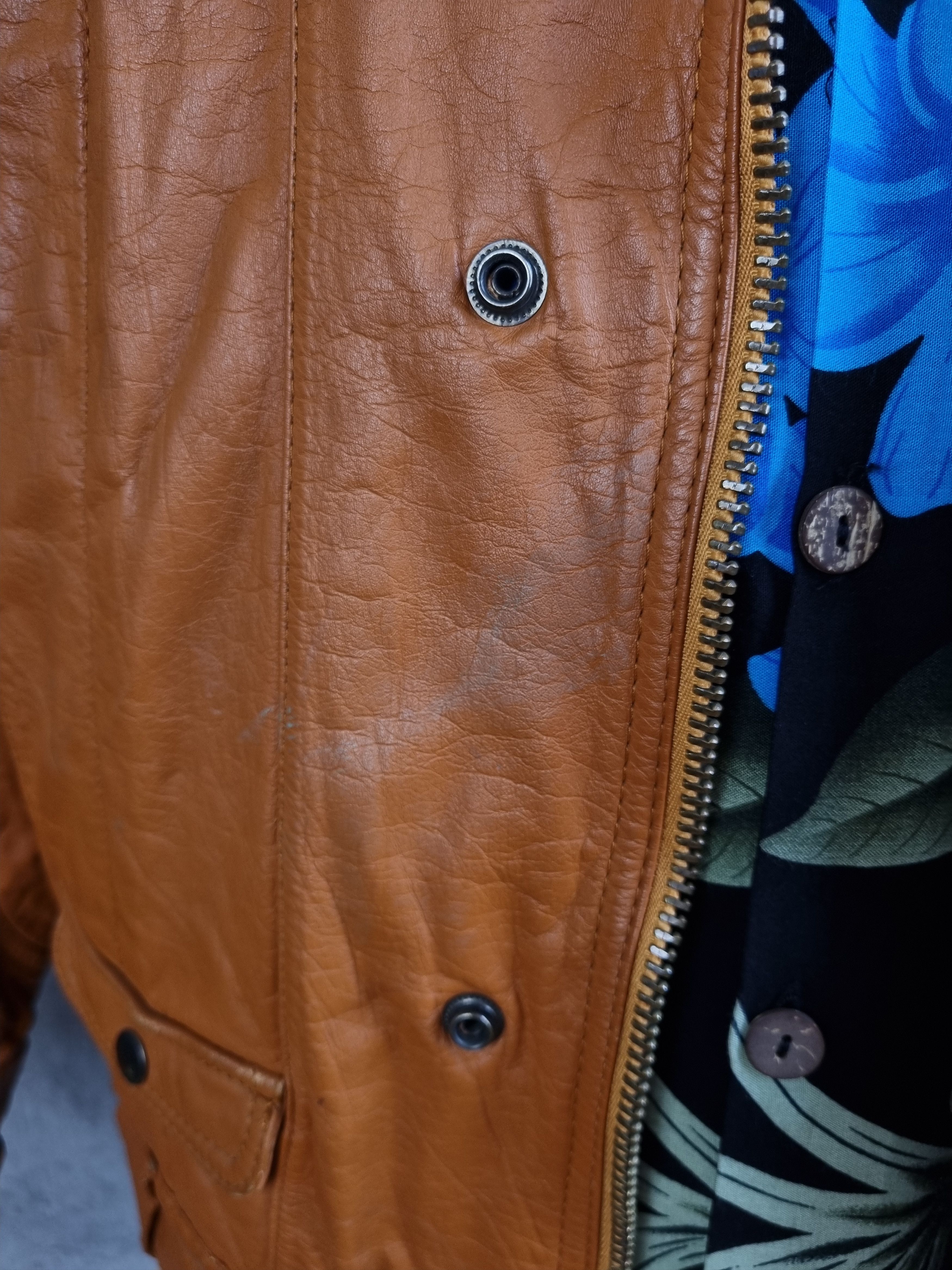 Vintage Rare 80s Real TAXI Driver Leather Jacket Size US M / EU 48-50 / 2 - 7 Thumbnail