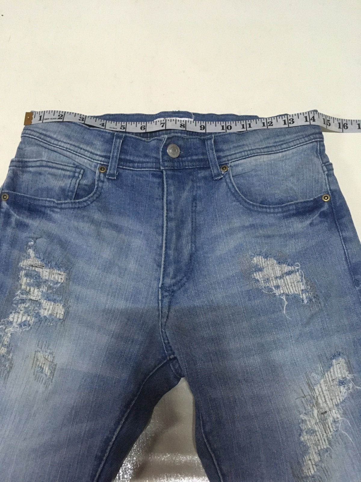 Japanese Brand × Vintage Vintage imp skinny motorcycle distressed jeans japan Size US 29 - 4 Thumbnail
