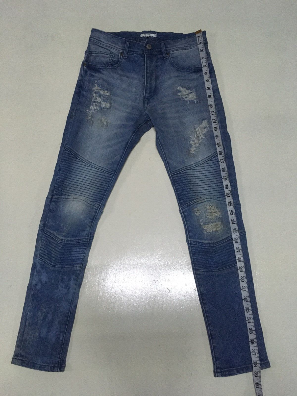 Japanese Brand × Vintage Vintage imp skinny motorcycle distressed jeans japan Size US 29 - 2 Thumbnail
