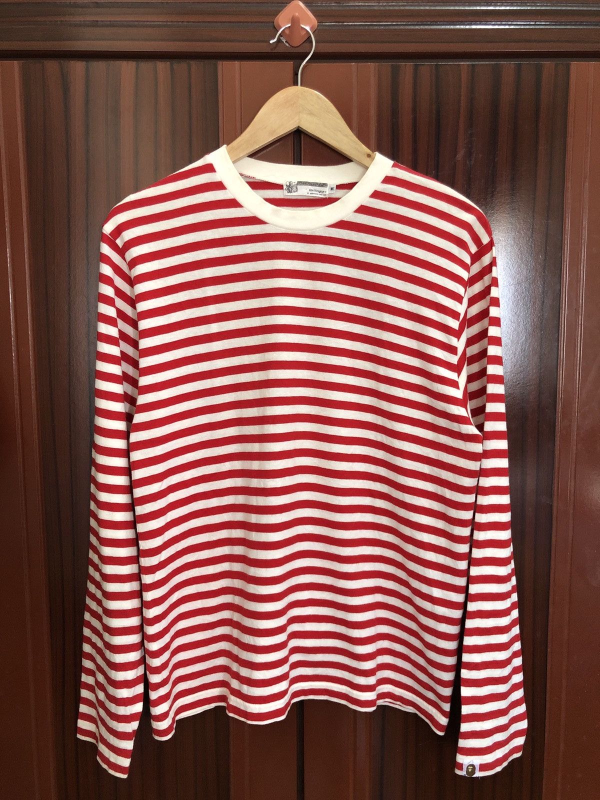 Bape Striped Long Sleeve Tee Size US M / EU 48-50 / 2 - 1 Thumbnail