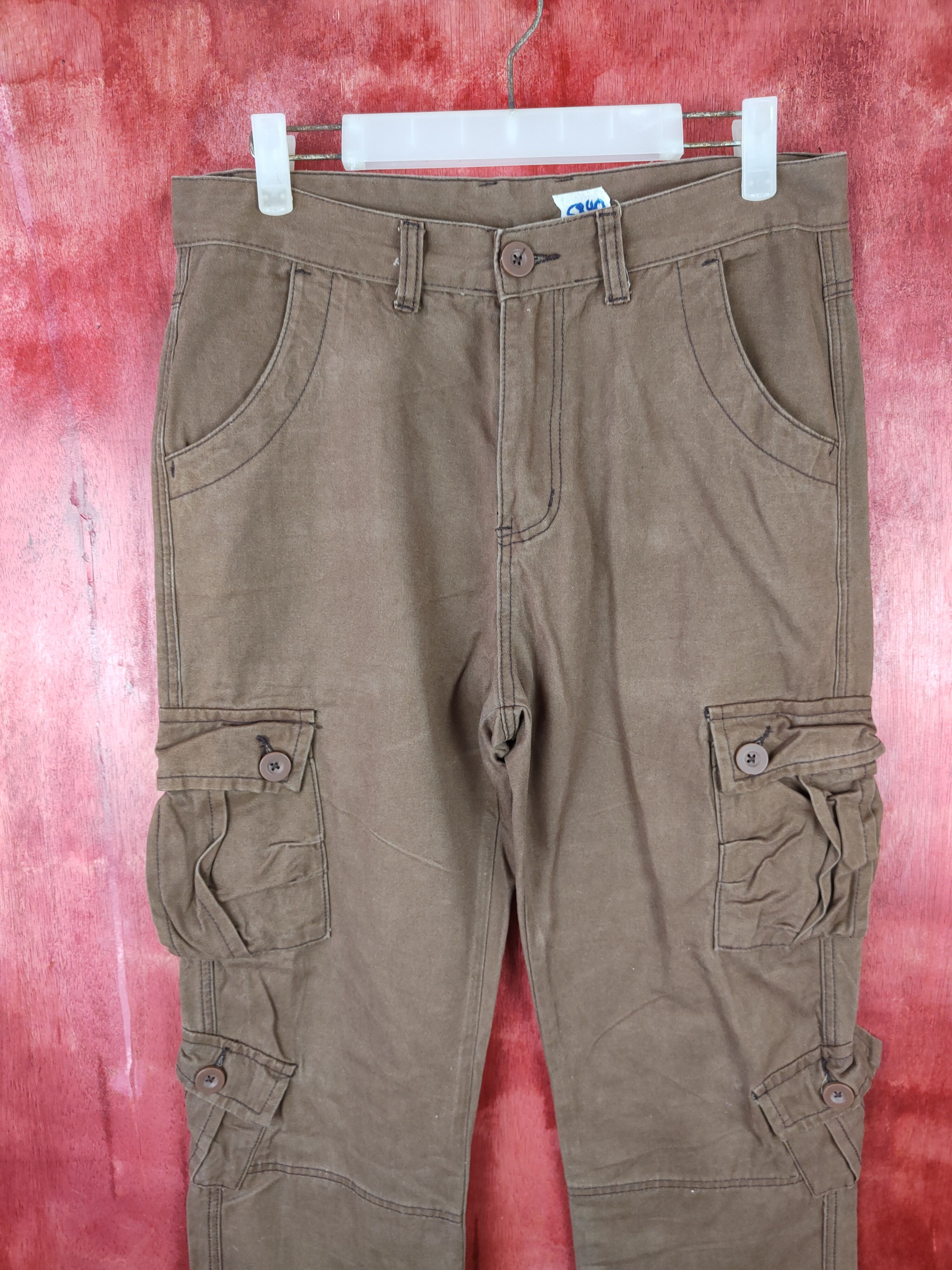 Japanese Brand Japanese Brand Dark Brown Multi Pocket Tactical Pants #S558 Size US 32 / EU 48 - 2 Thumbnail