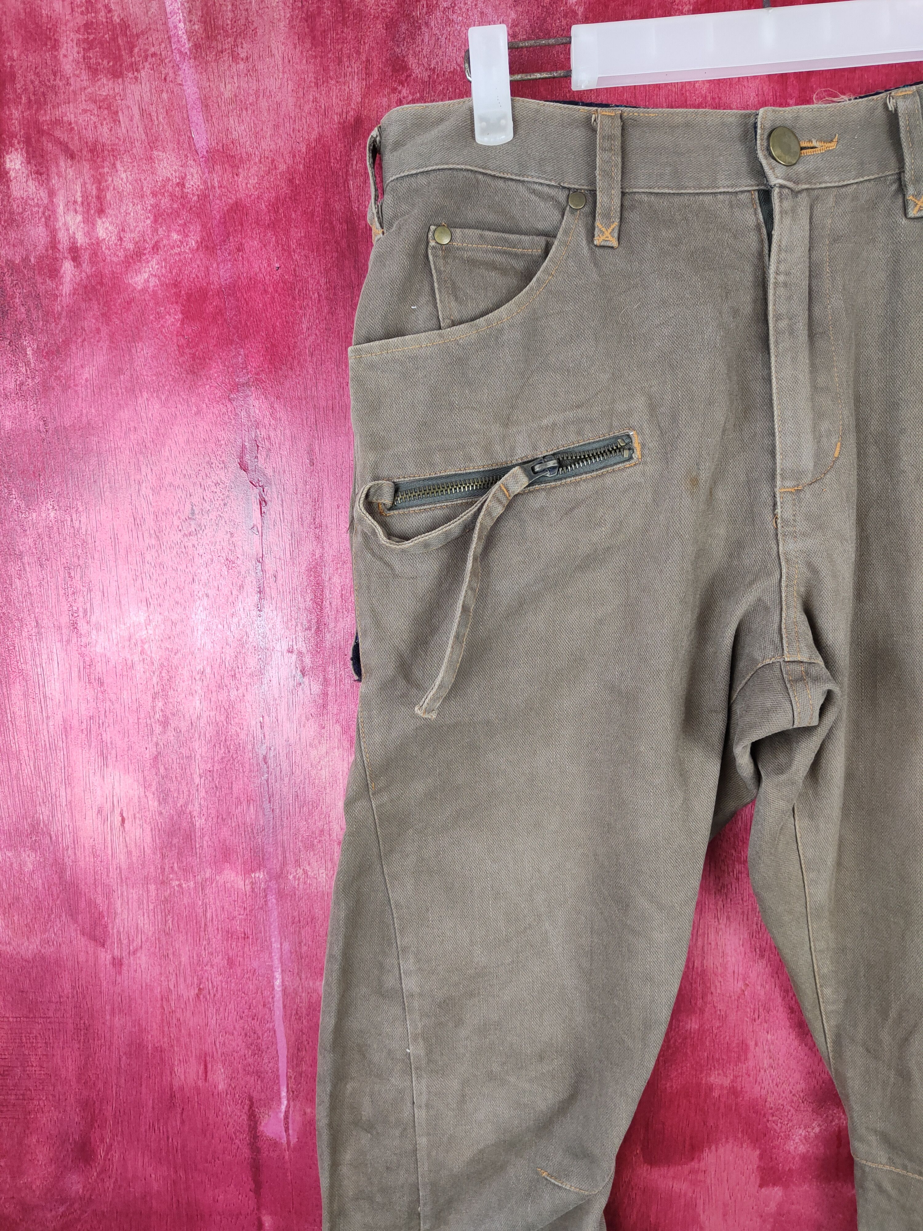 Japanese Brand × Vintage Conquest Dark Brown Faded Multi Pocket Cargo Pants #S563 Size US 32 / EU 48 - 3 Thumbnail