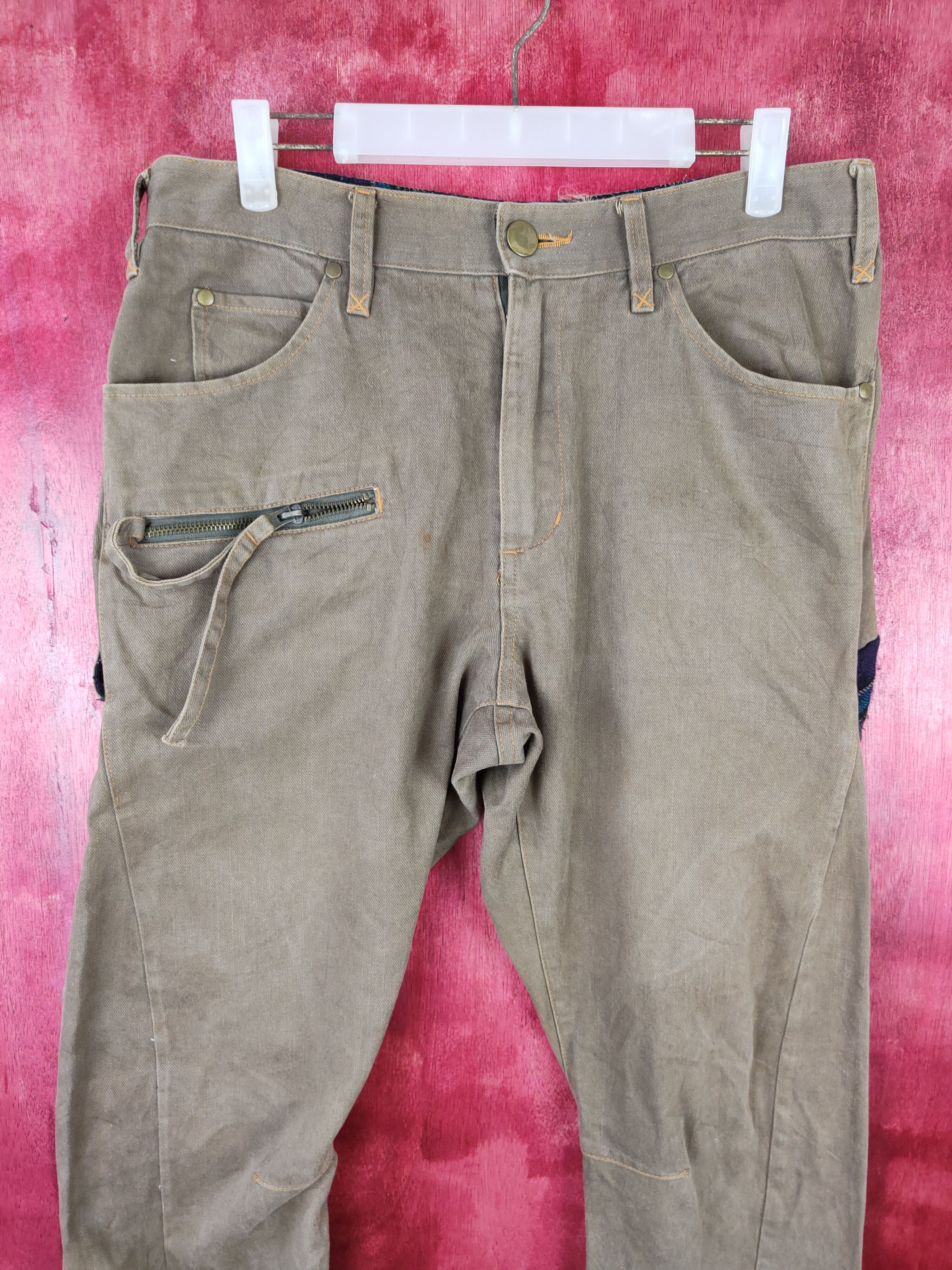 Japanese Brand × Vintage Conquest Dark Brown Faded Multi Pocket Cargo Pants #S563 Size US 32 / EU 48 - 2 Thumbnail