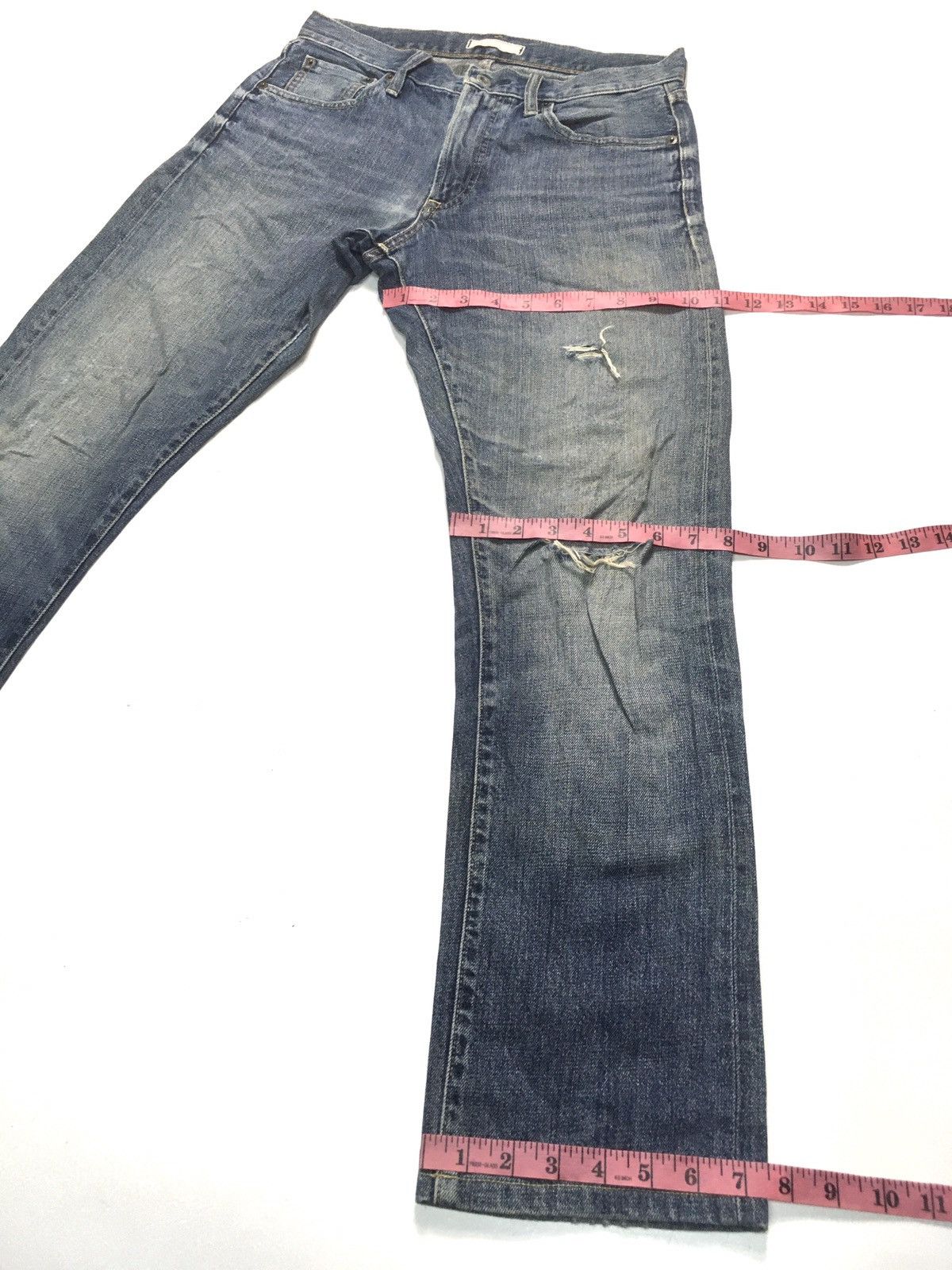 Japanese Brand × Uniqlo × Vintage Vintage uniqlo regular fit distressed selvage jeans japan Size US 30 / EU 46 - 4 Thumbnail