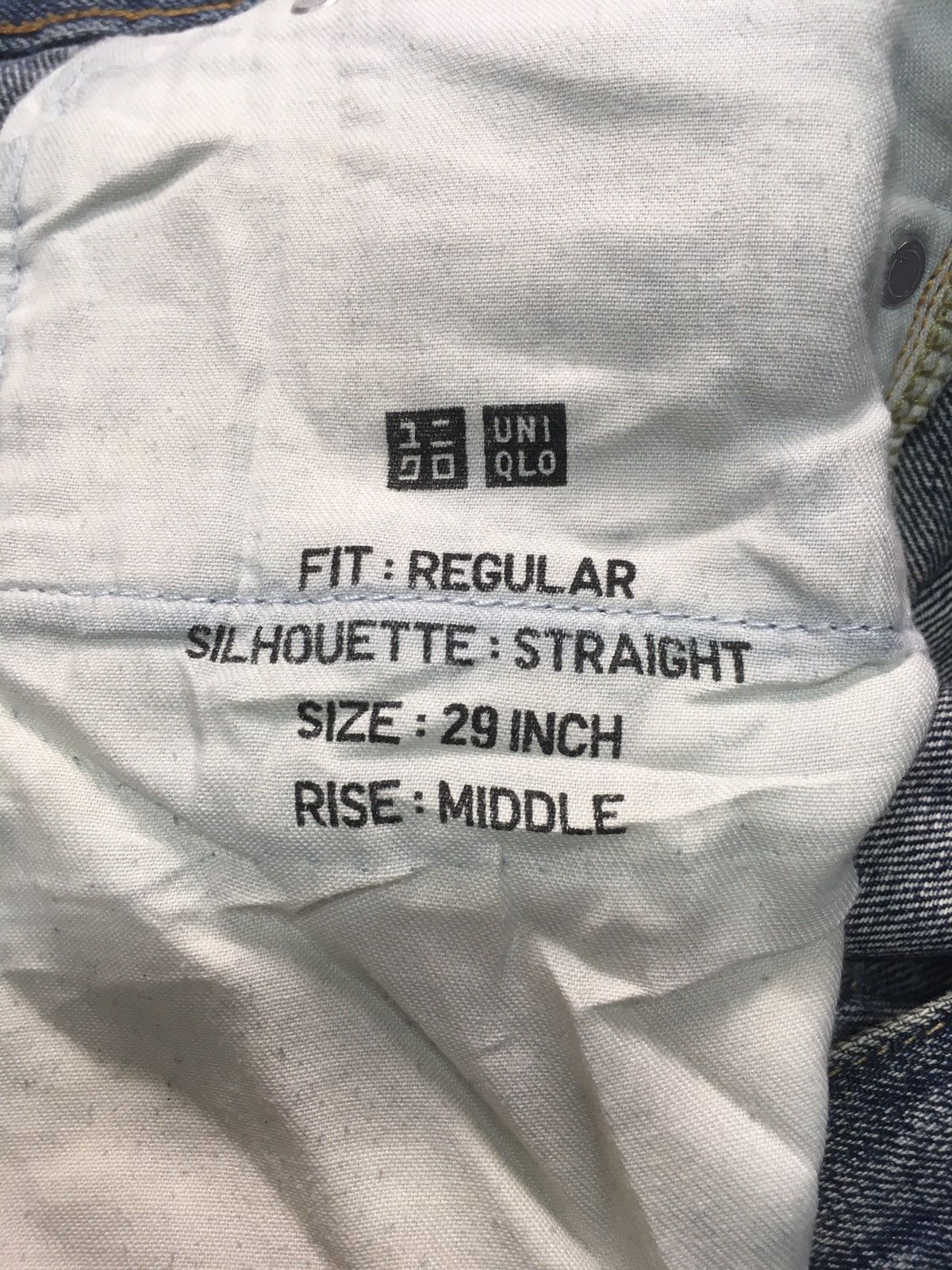 Japanese Brand × Uniqlo × Vintage Vintage uniqlo regular fit distressed selvage jeans japan Size US 30 / EU 46 - 15 Thumbnail