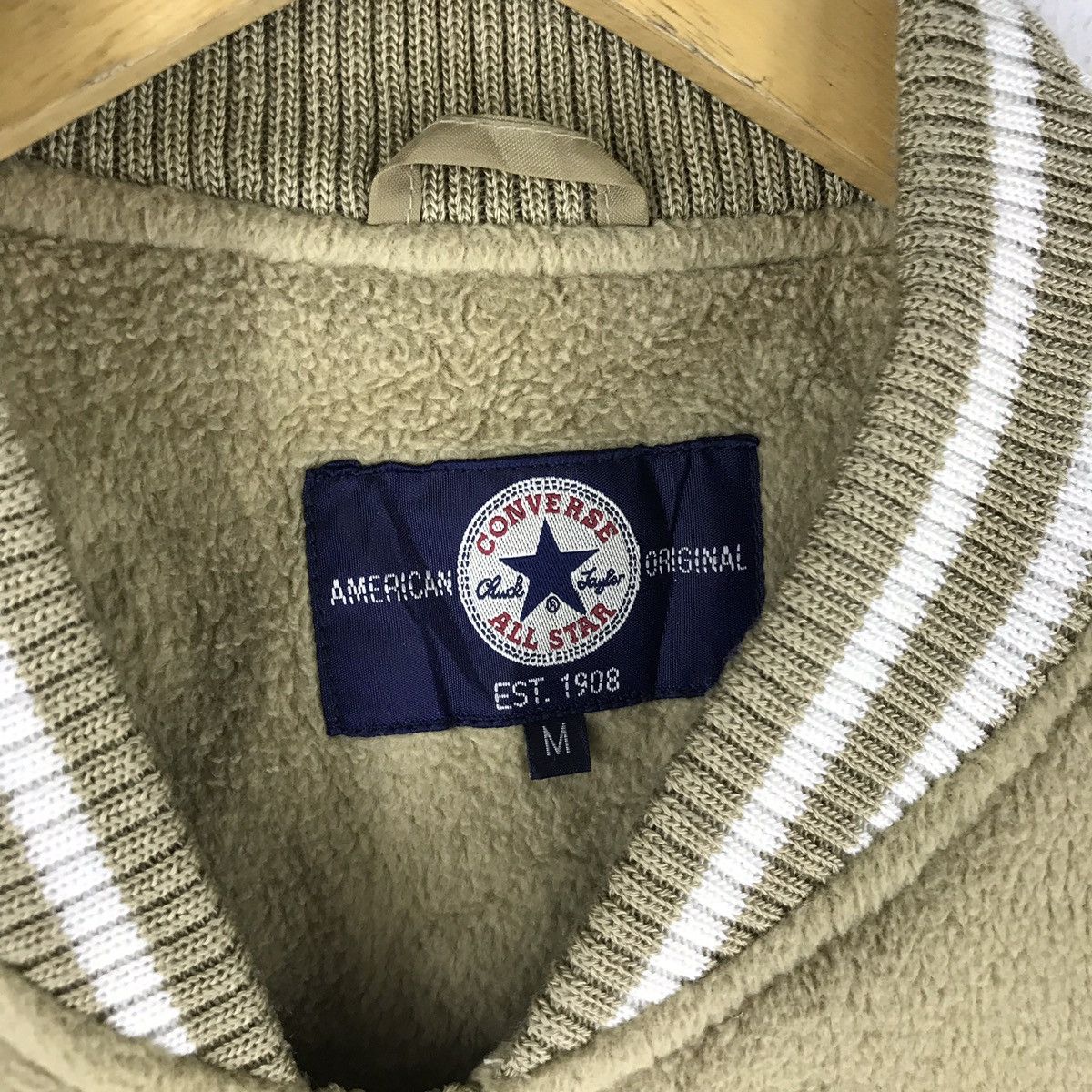Converse VTG 90s CONVERSE FLEECE BOMBER JACKET QUILTED LINING Size US M / EU 48-50 / 2 - 5 Thumbnail