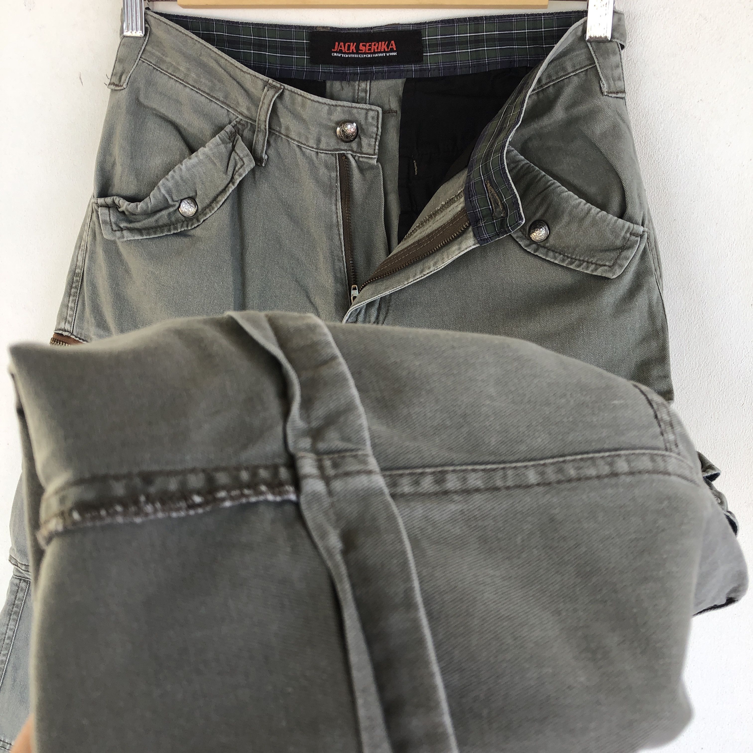 Japanese Brand × Vintage Vintage Japanese Cargo Pants Multi Pocket Utility Trousers Size 28" / US 6 / IT 42 - 11 Thumbnail