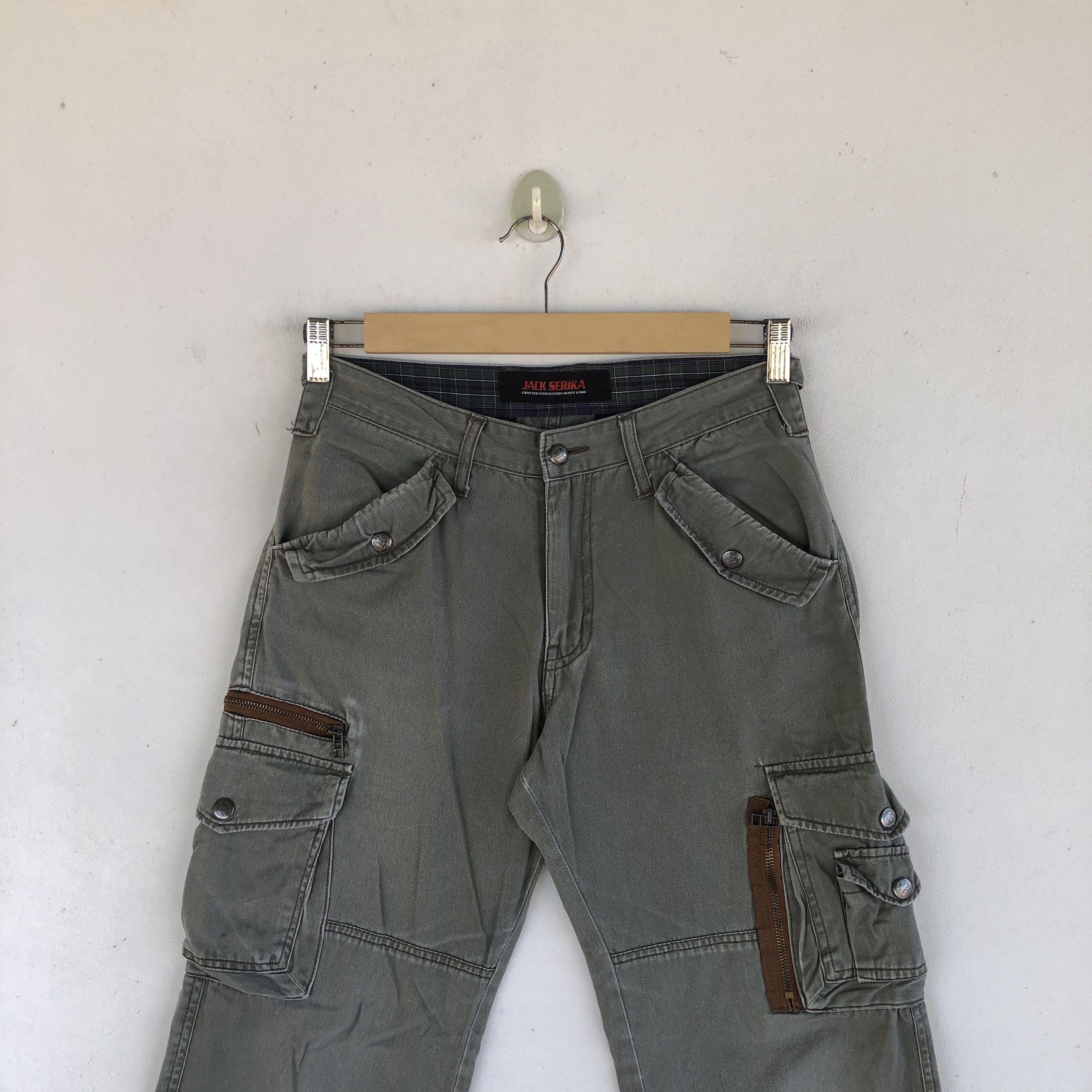 Japanese Brand × Vintage Vintage Japanese Cargo Pants Multi Pocket Utility Trousers Size 28" / US 6 / IT 42 - 3 Thumbnail