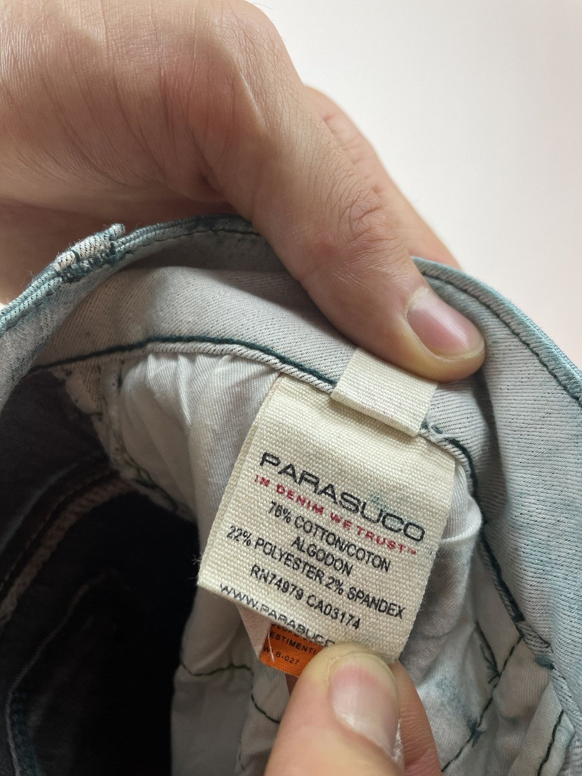 Parasuco PARASUCO Womens Jeans waxed green jador fit denim size 28 Size 28" / US 6 / IT 42 - 19 Thumbnail