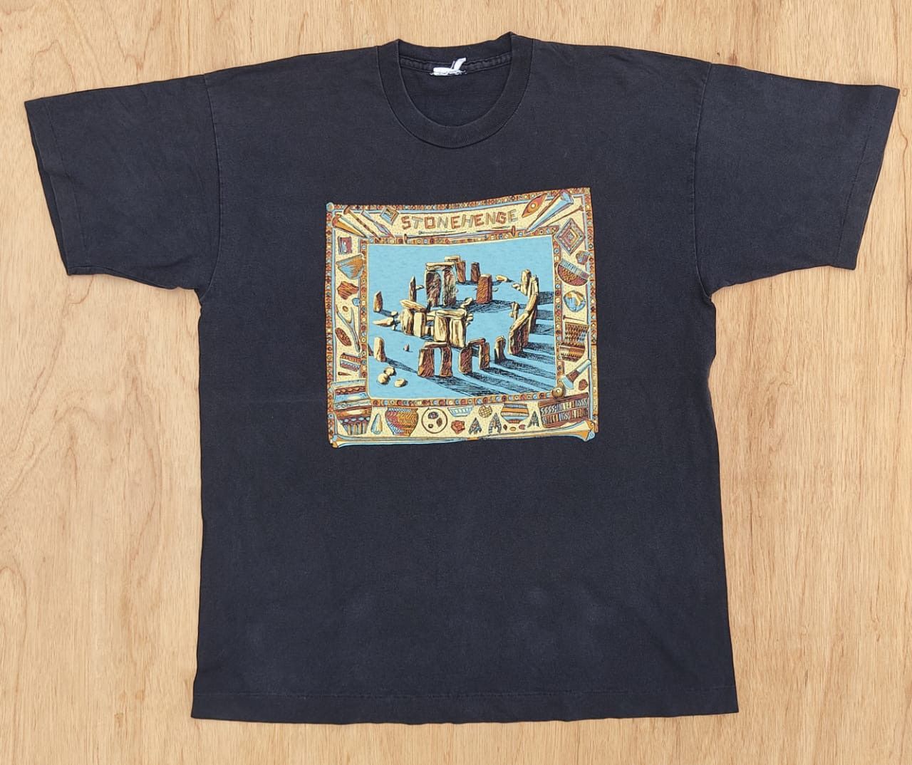 image of Art x Stonehenge Vintage Tee Stonehedge C16 in Black, Men's (Size Large)