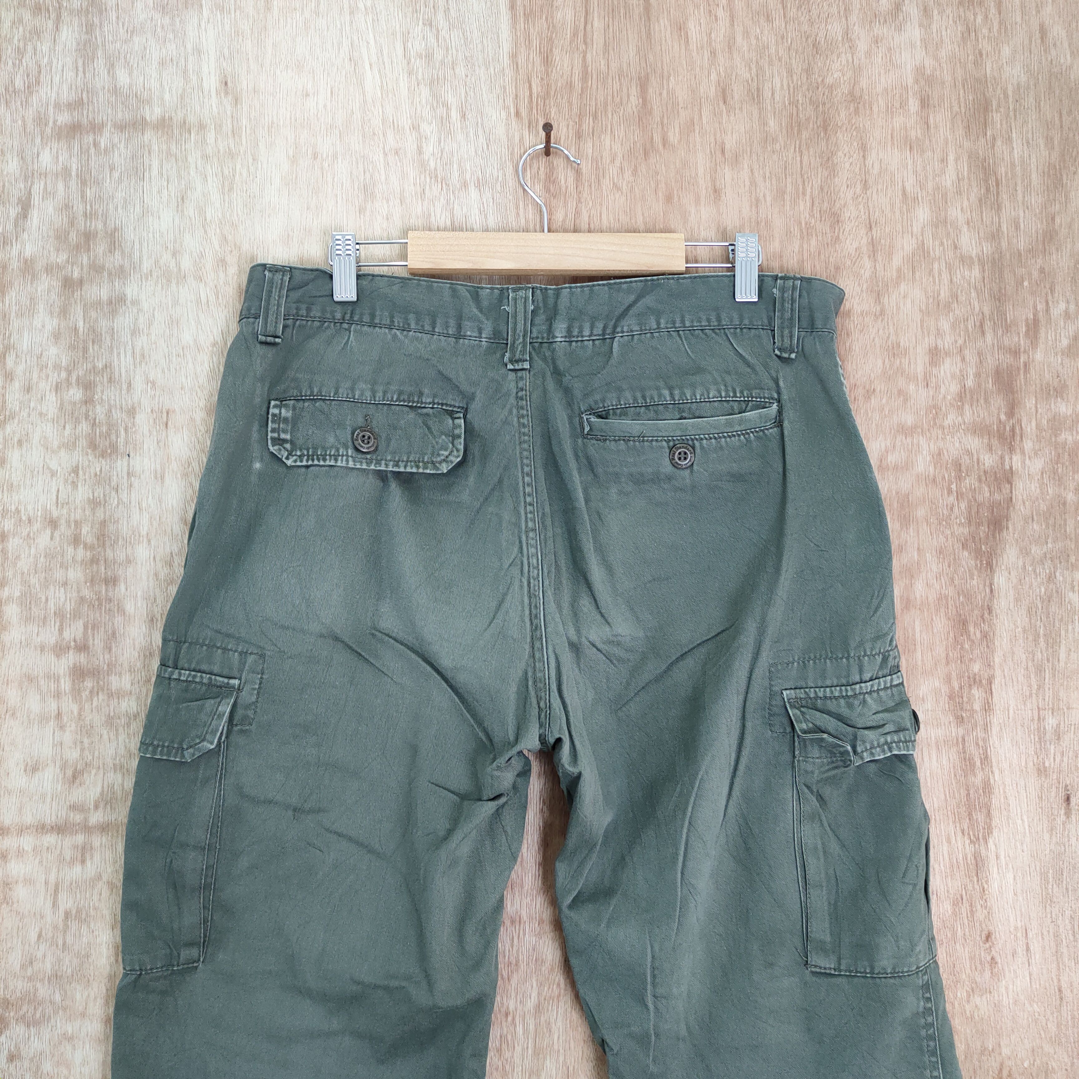 Japanese Brand VINTAGE REAL STANDARD FADED CARGO PANTS Size US 36 / EU 52 - 6 Thumbnail