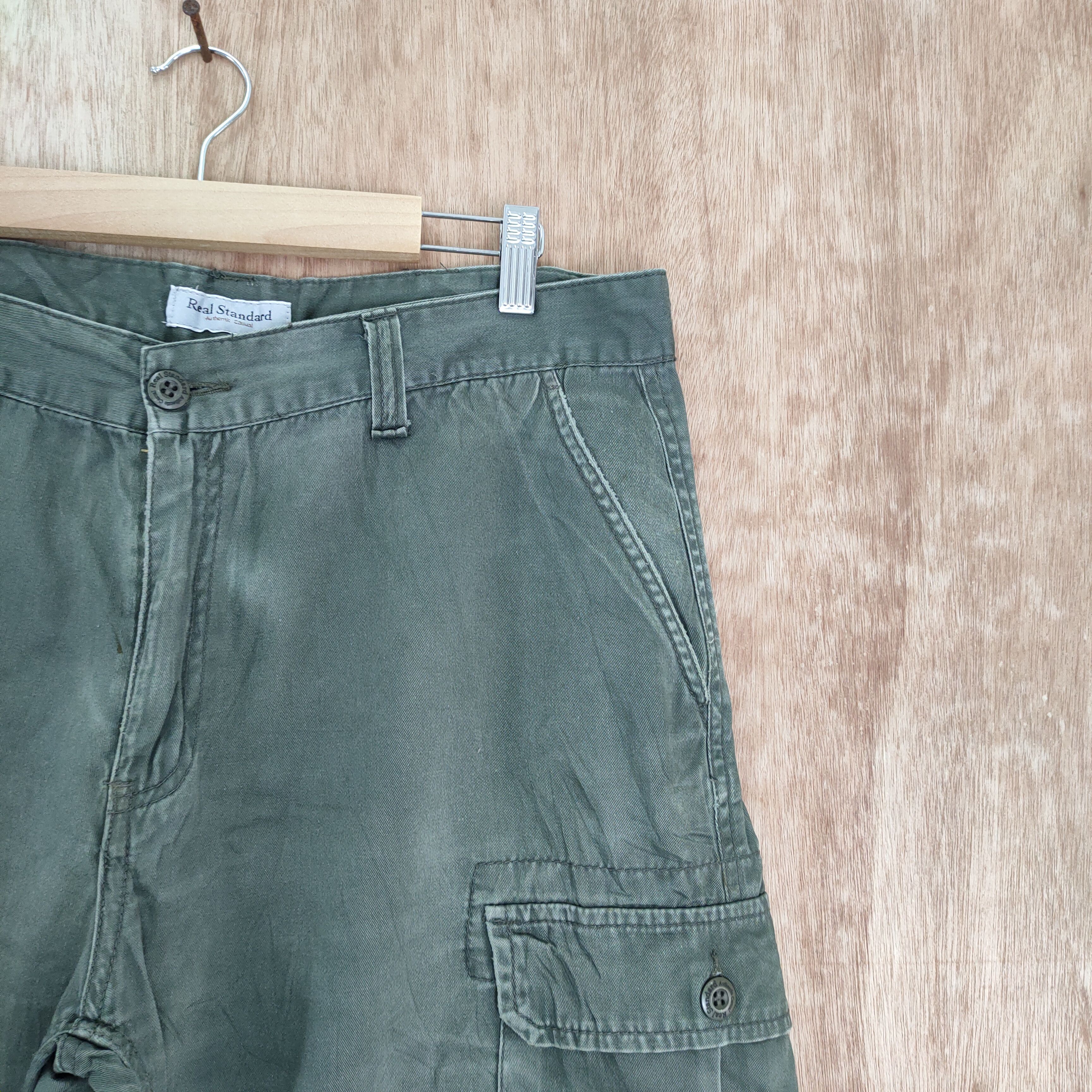 Japanese Brand VINTAGE REAL STANDARD FADED CARGO PANTS Size US 36 / EU 52 - 9 Thumbnail