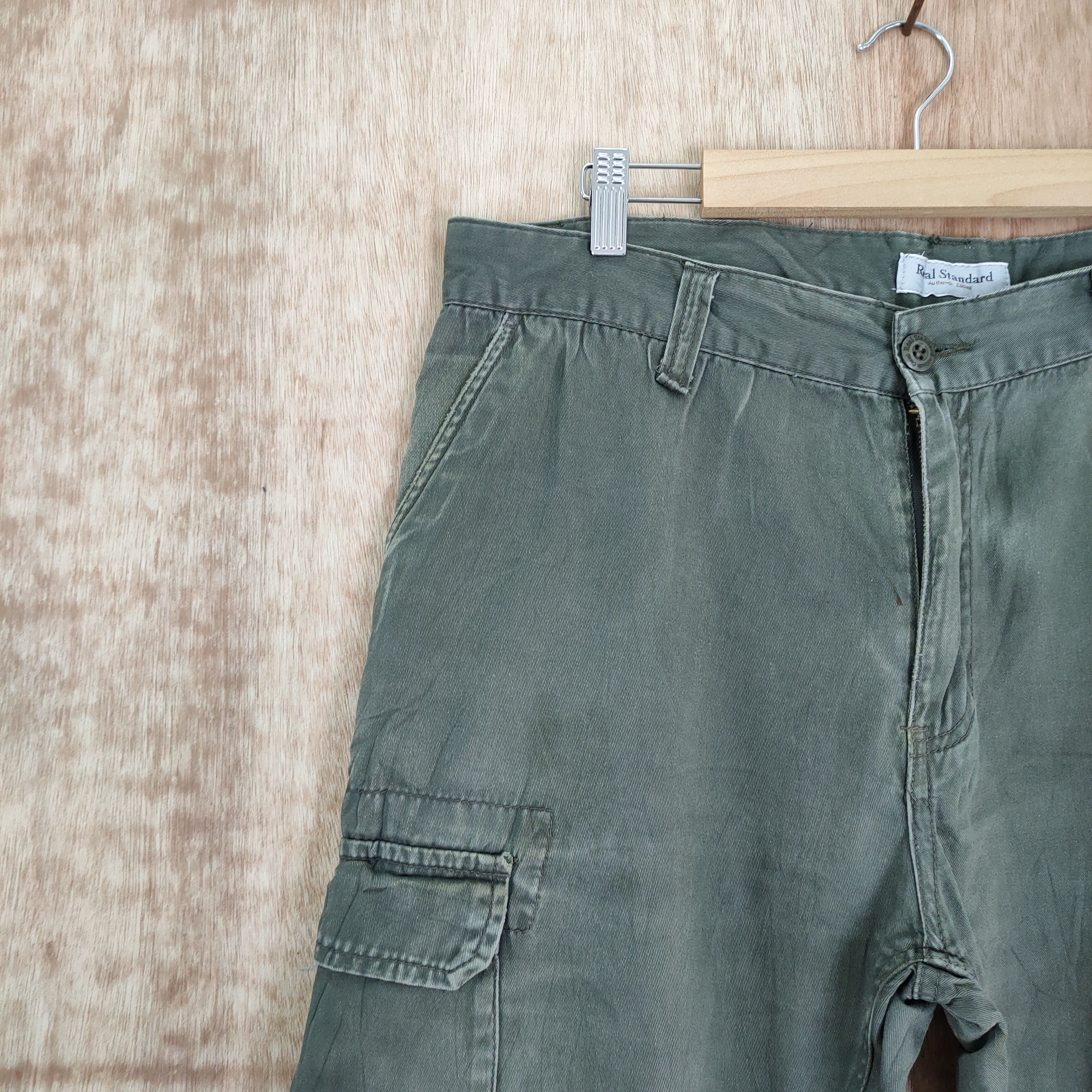 Japanese Brand VINTAGE REAL STANDARD FADED CARGO PANTS Size US 36 / EU 52 - 10 Thumbnail