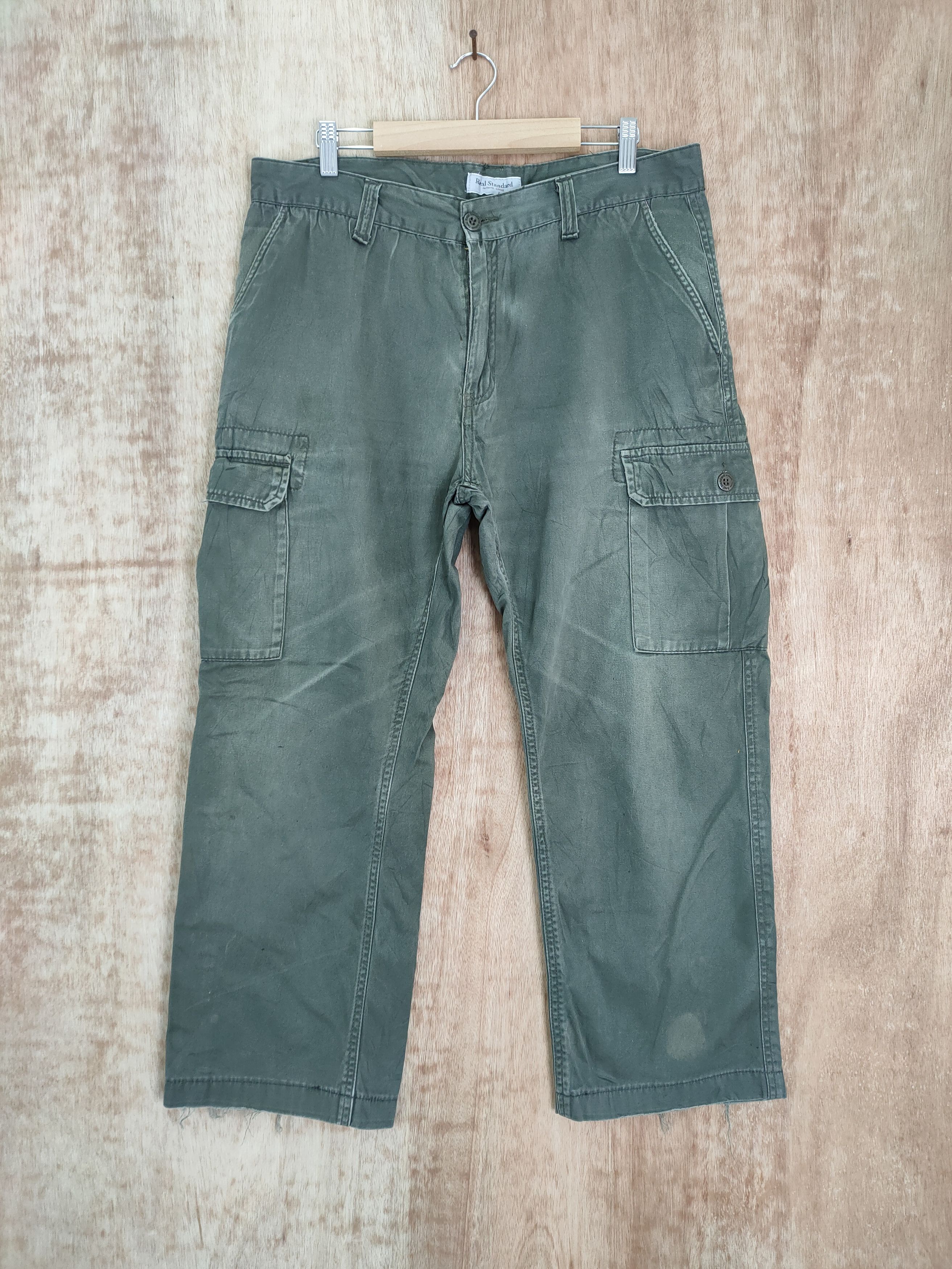 Japanese Brand VINTAGE REAL STANDARD FADED CARGO PANTS Size US 36 / EU 52 - 11 Thumbnail