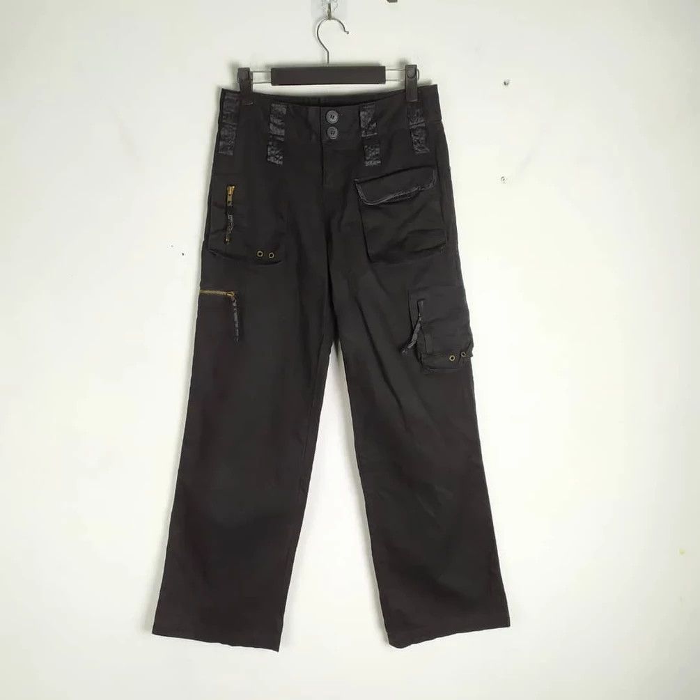 Japanese Brand APARTMENT MARKET BUSH PANTS/BLACK CARGO PANTS MULTIPOCKET Size US 26 / EU 42 - 2 Thumbnail