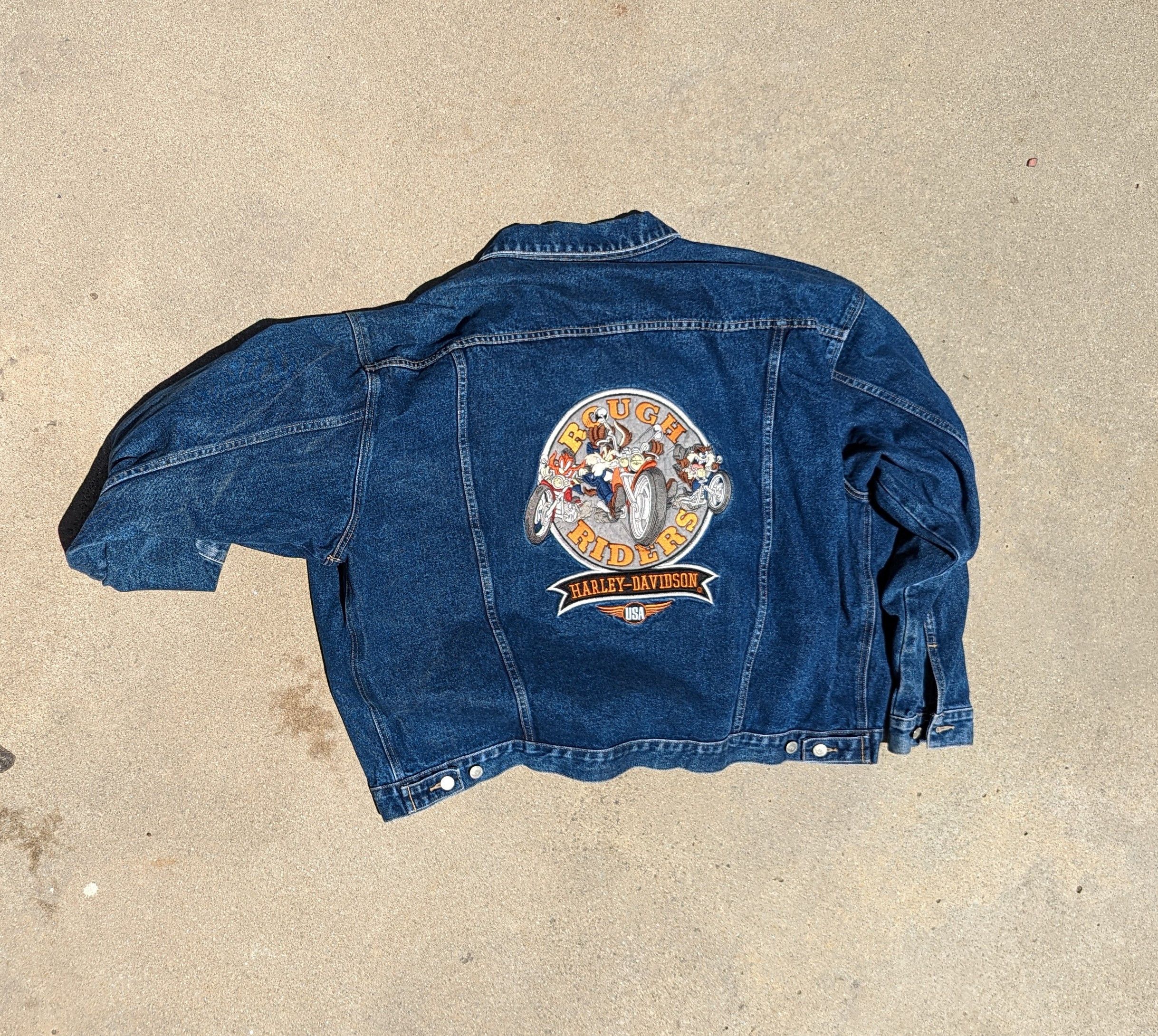 Harley Davidson store Tazmanian Devil Jean Jacket