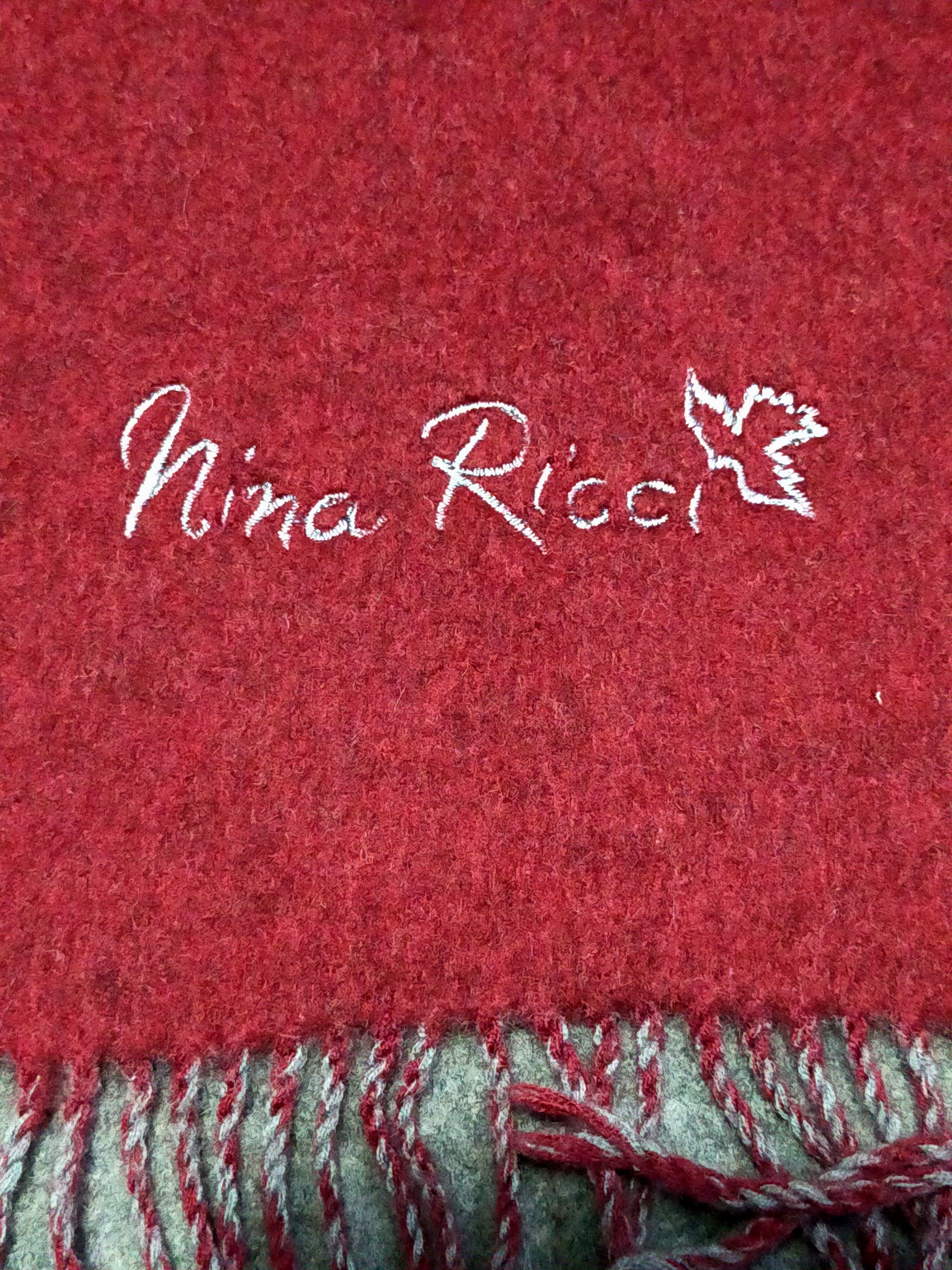 Nina Ricci NINA RICCI WOMEN'S MAROON REVERSIBLE SCARF MUFFLER NECKWEAR Size ONE SIZE - 5 Thumbnail