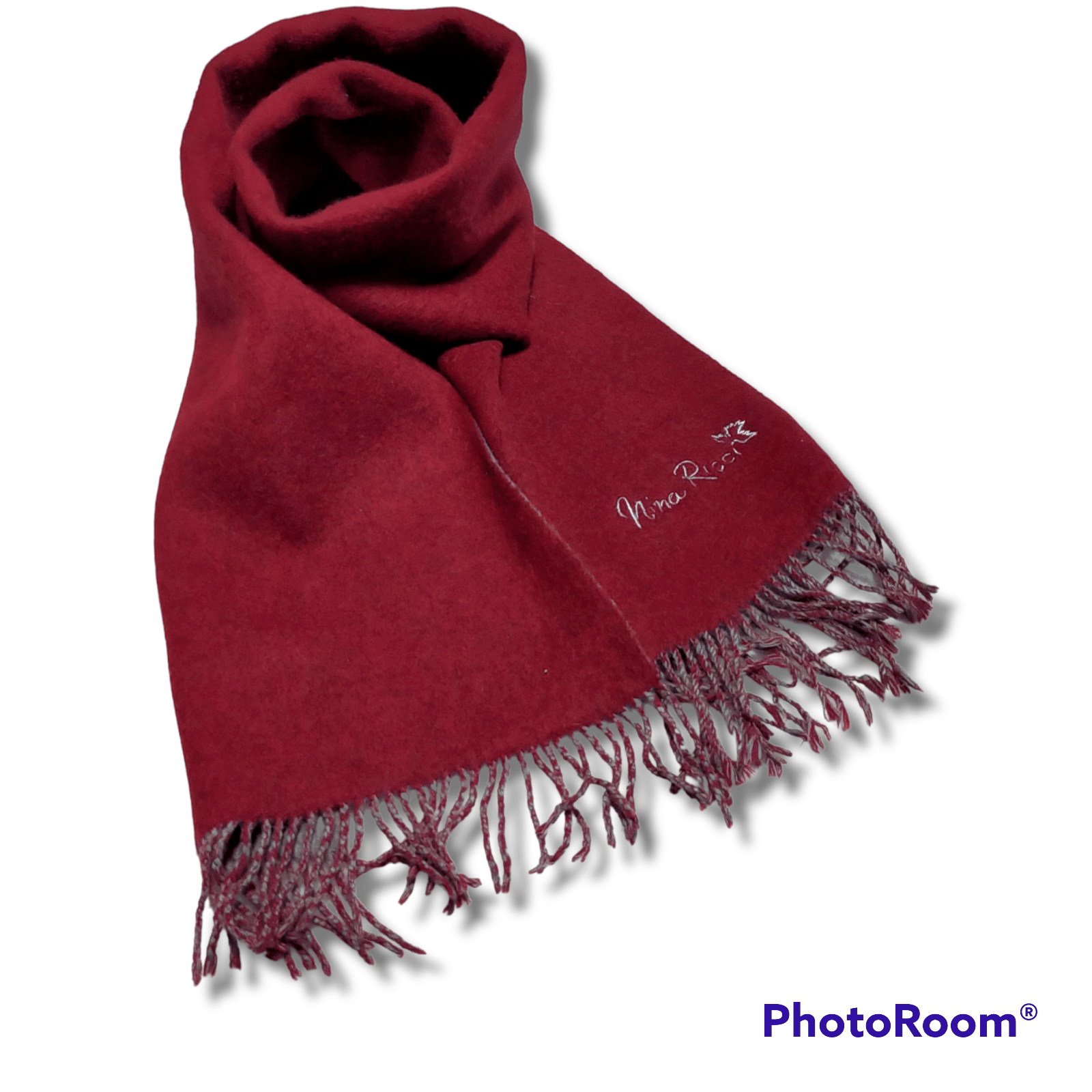 Nina Ricci NINA RICCI WOMEN'S MAROON REVERSIBLE SCARF MUFFLER NECKWEAR Size ONE SIZE - 2 Thumbnail