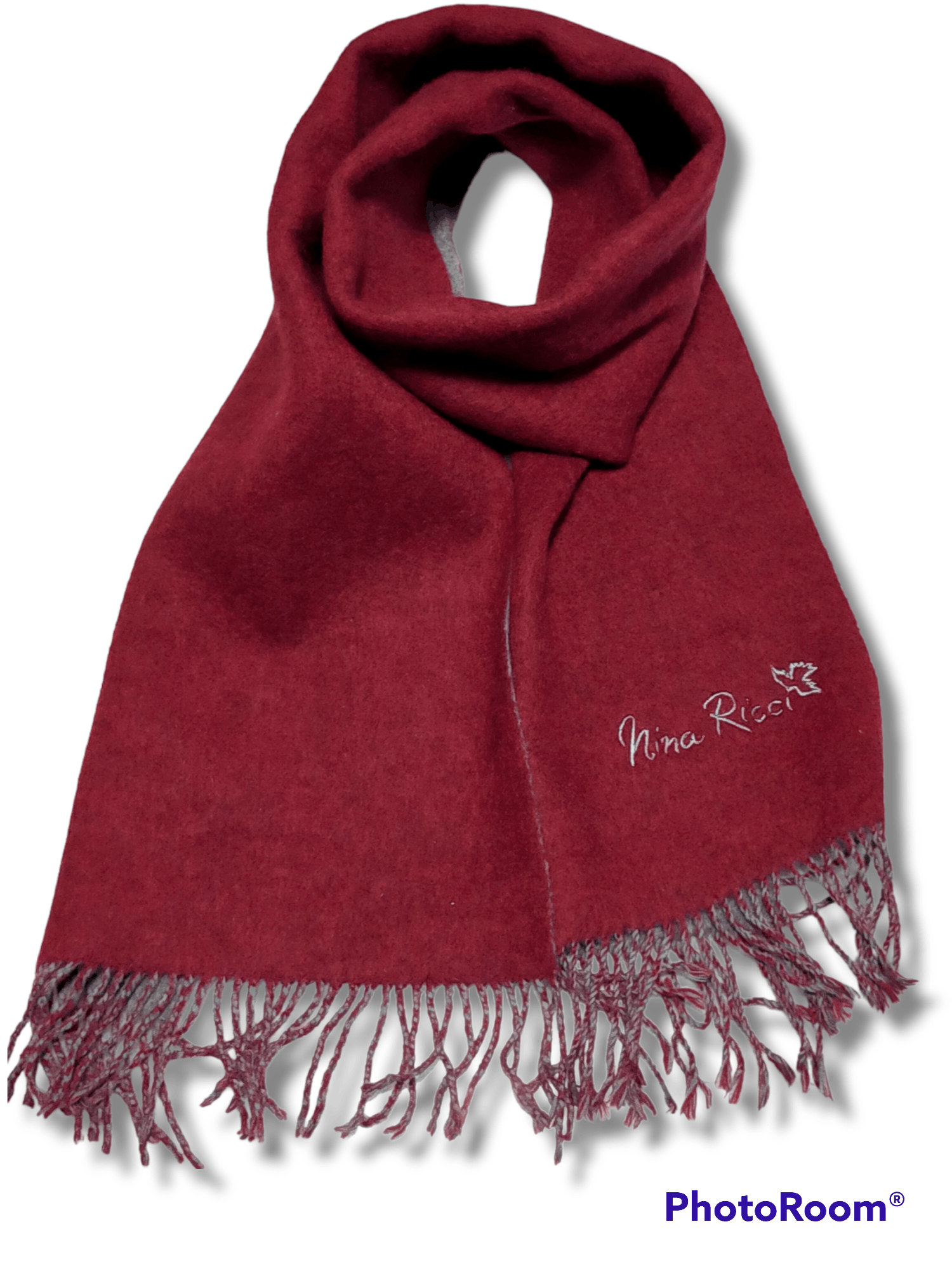 Nina Ricci NINA RICCI WOMEN'S MAROON REVERSIBLE SCARF MUFFLER NECKWEAR Size ONE SIZE - 1 Thumbnail