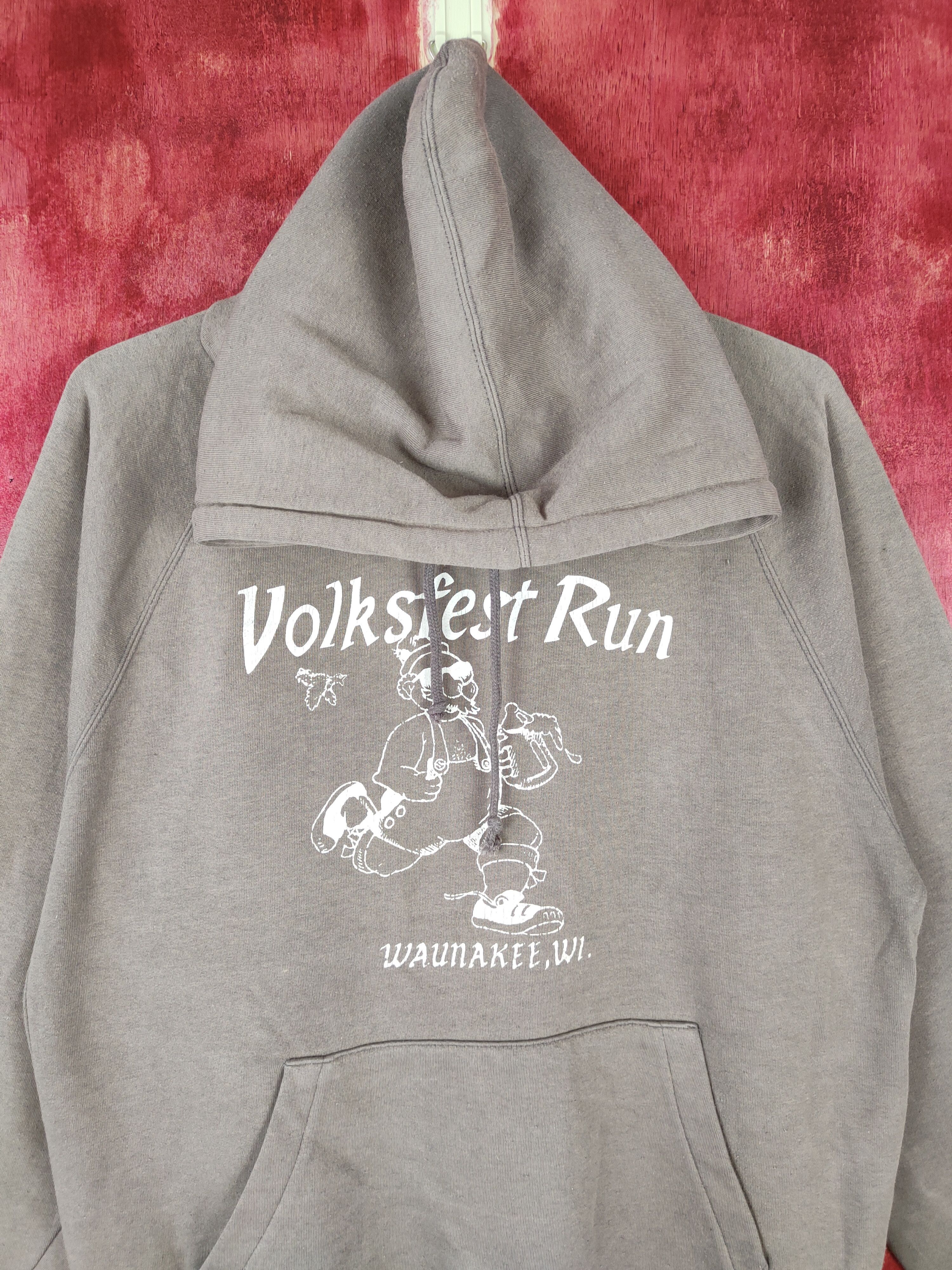 Vintage Ammo Box Volksfest Run Gray Hoodie Sweatshirt vintage #4847 Size US M / EU 48-50 / 2 - 2 Thumbnail