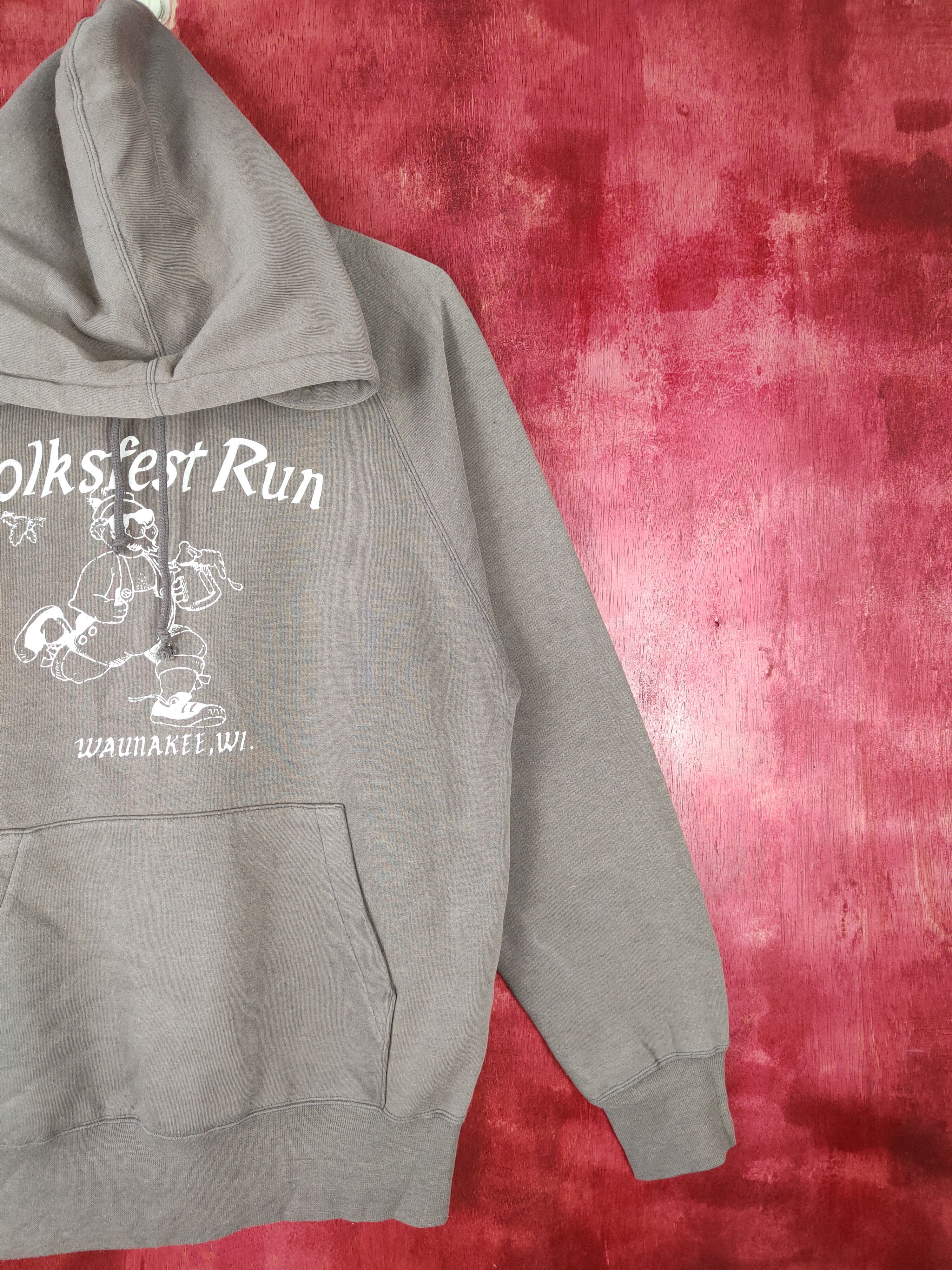 Vintage Ammo Box Volksfest Run Gray Hoodie Sweatshirt vintage #4847 Size US M / EU 48-50 / 2 - 7 Thumbnail