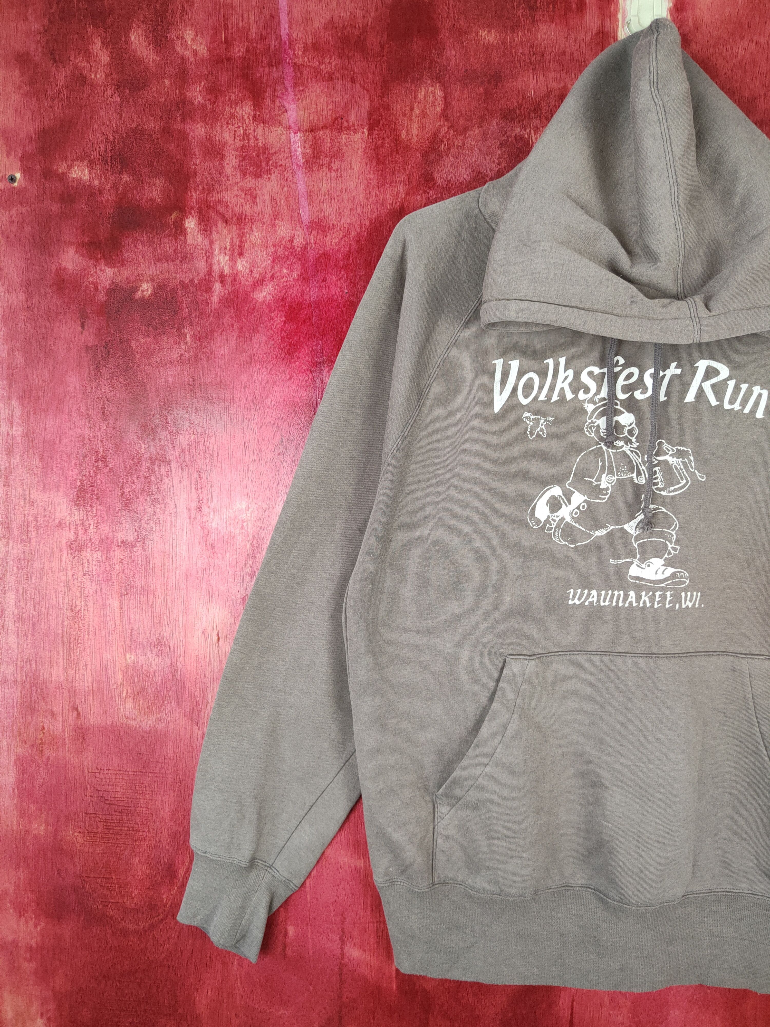 Vintage Ammo Box Volksfest Run Gray Hoodie Sweatshirt vintage #4847 Size US M / EU 48-50 / 2 - 6 Thumbnail