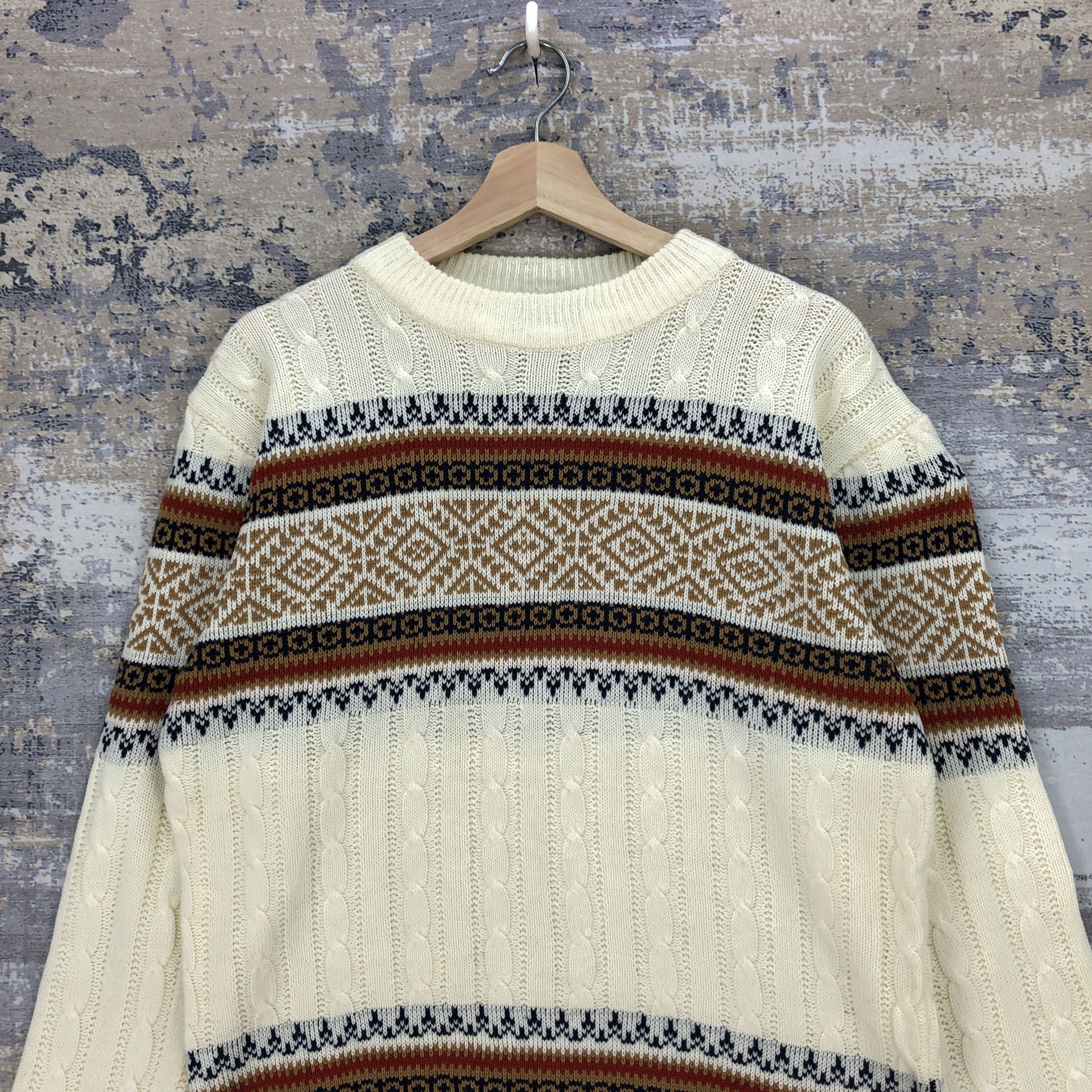 Aran Isles Knitwear × Japanese Brand × Vintage Japanese Knitwear Sweatshirt Aran Isles Knitted Sweater Size US M / EU 48-50 / 2 - 3 Thumbnail