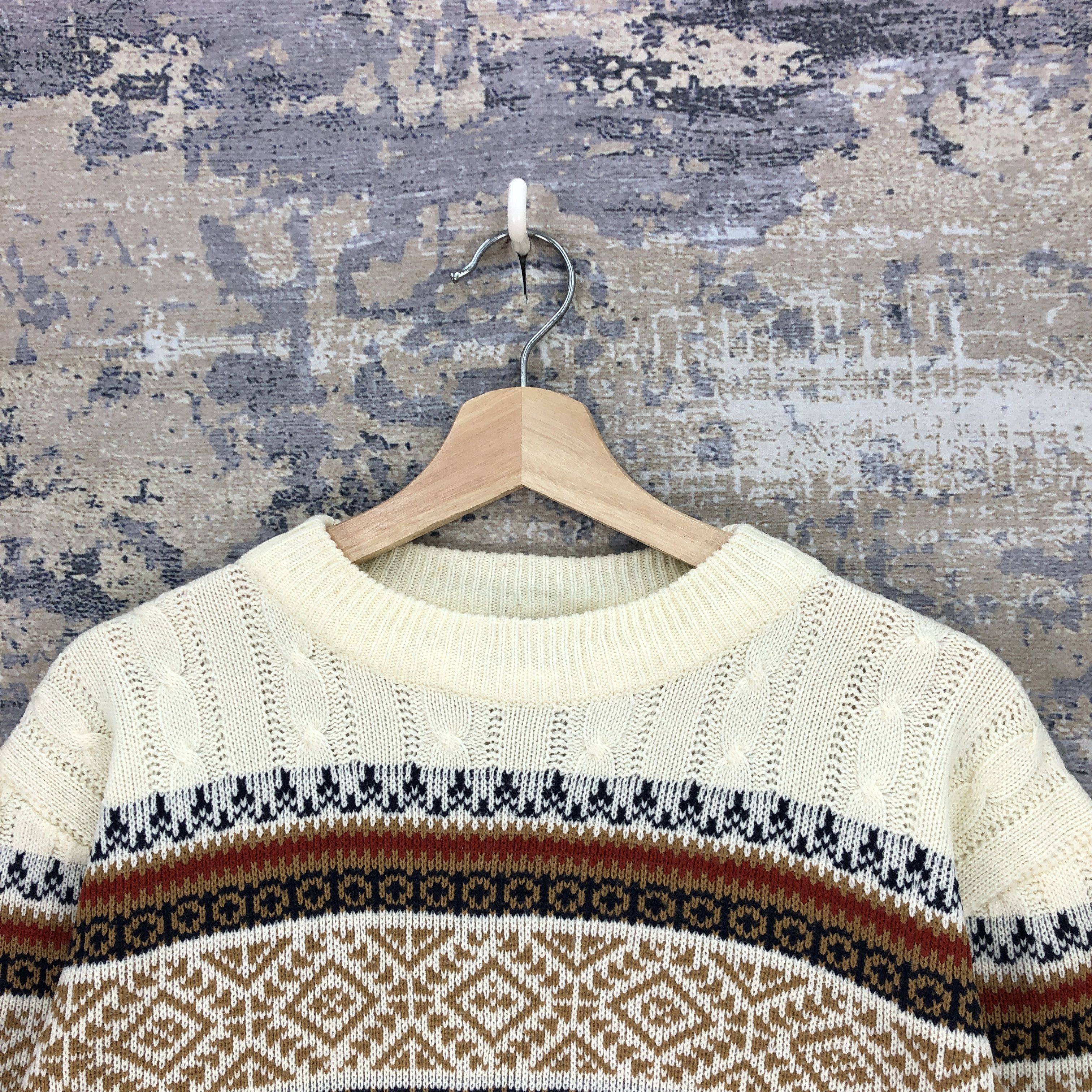 Aran Isles Knitwear × Japanese Brand × Vintage Japanese Knitwear Sweatshirt Aran Isles Knitted Sweater Size US M / EU 48-50 / 2 - 2 Thumbnail