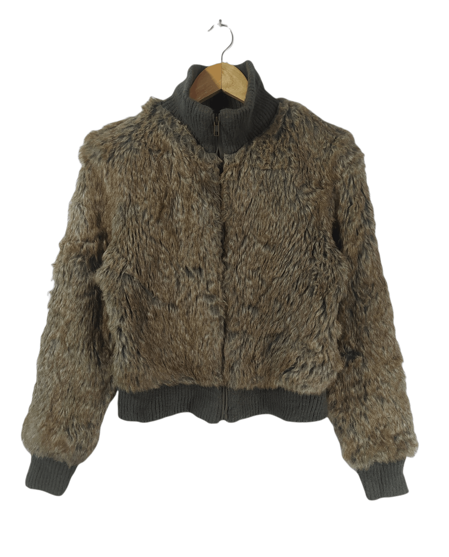 20471120 × Japanese Brand ⭐ STEALS ⭐Japanese brand faux fur cropped jacket Size M / US 6-8 / IT 42-44 - 1 Thumbnail